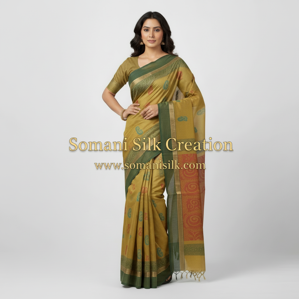 chanderi-silk-saree-somani-silk-creation  authentic-chanderi-saree-gwalior  lightweight-chanderi-sarees-online  traditional-chanderi-saree-india