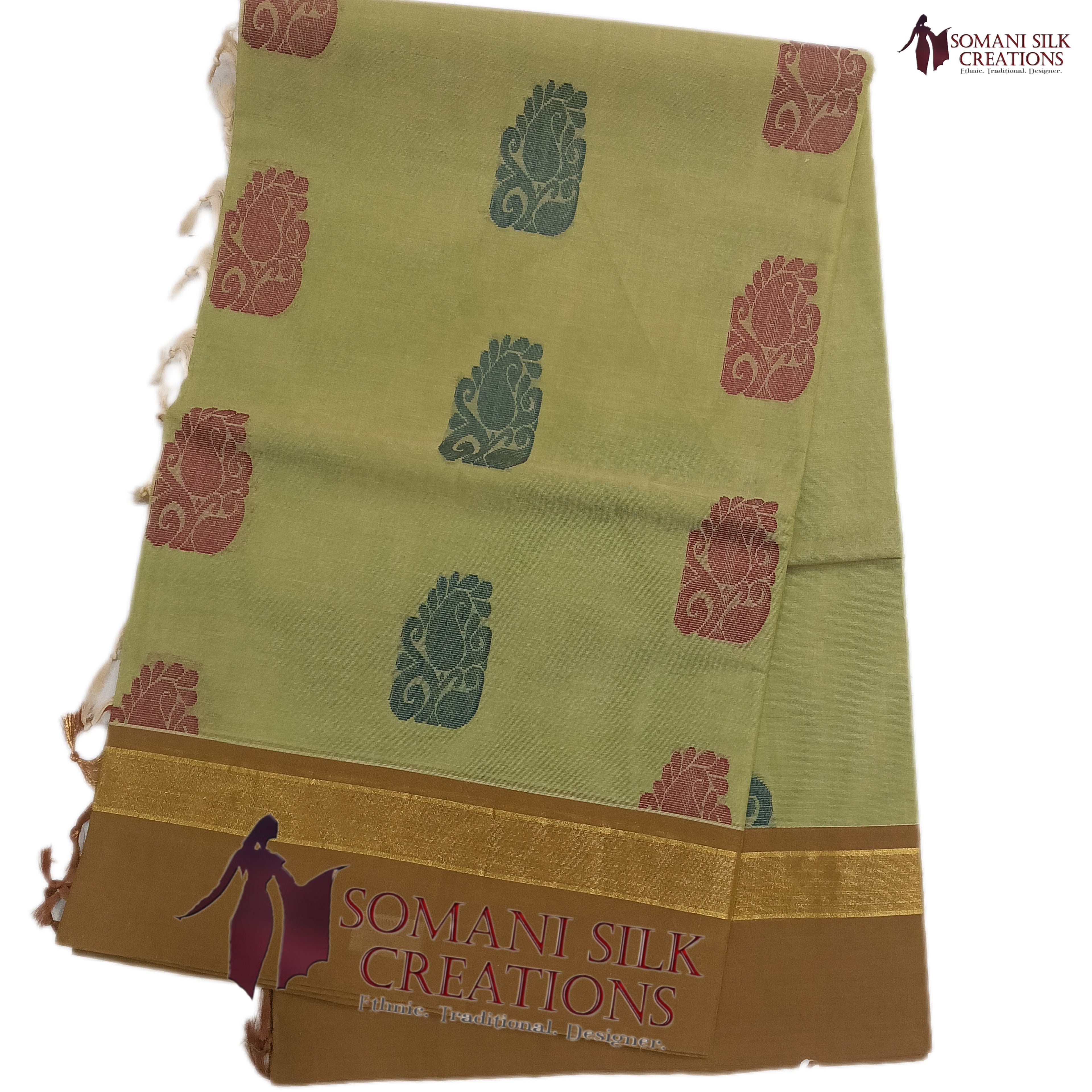South Chanderi Cotton Resham Pallu