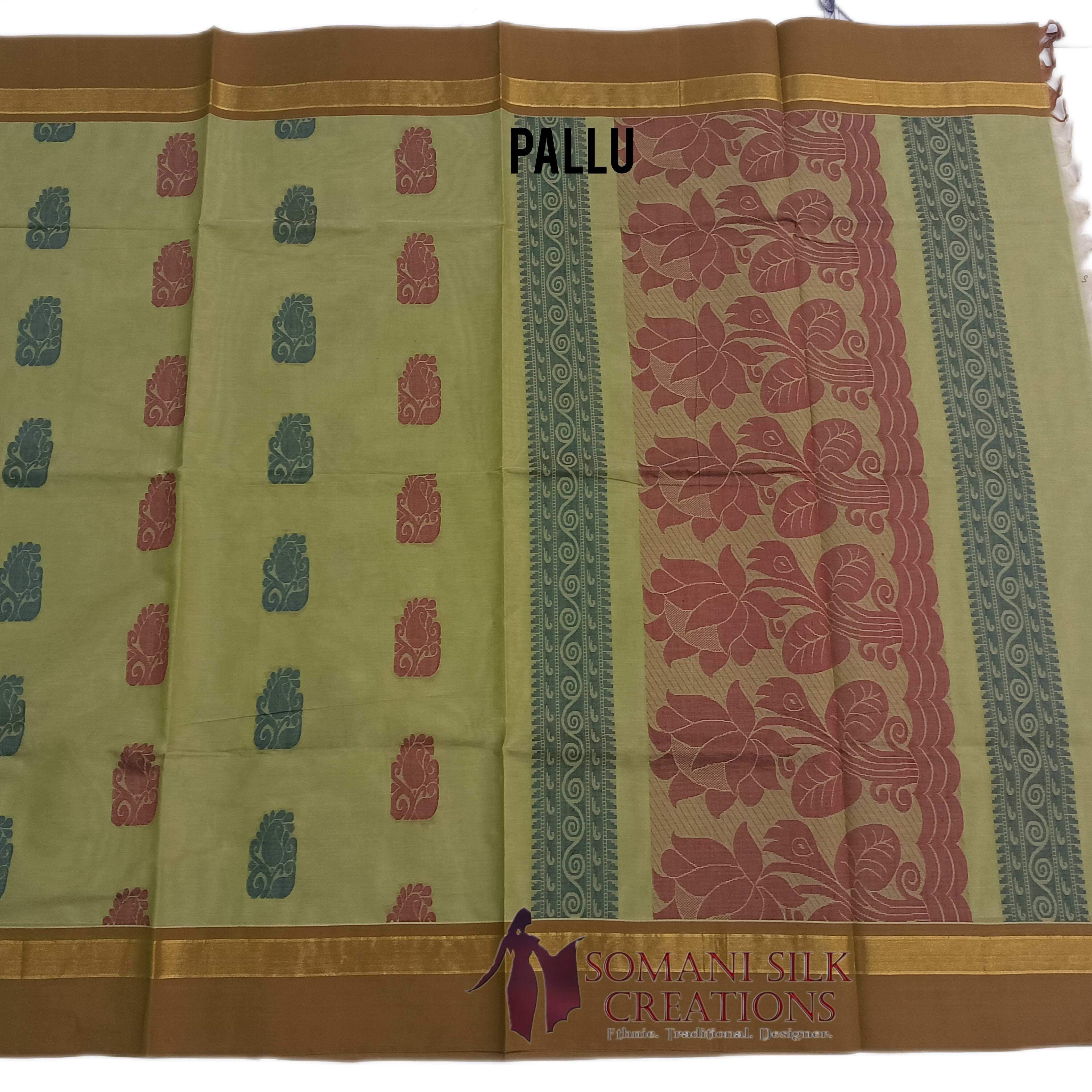 South Chanderi Cotton Resham Pallu