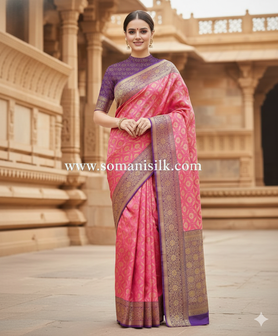 Banarsi Traditional Jaal Saree