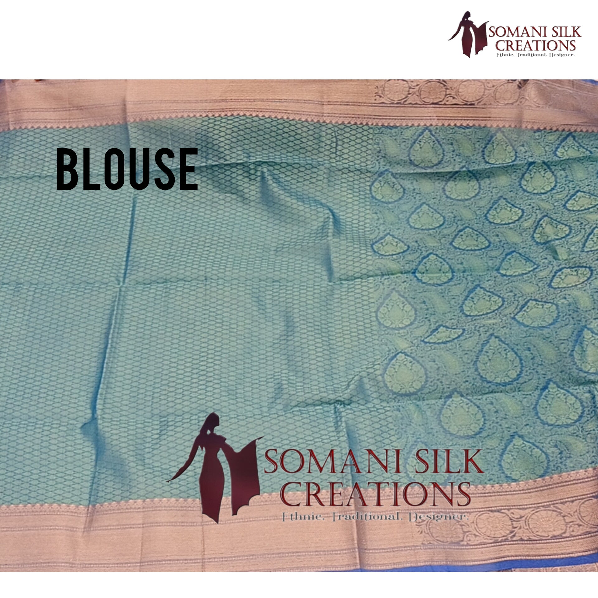 Banarsi handloom weaving tanchui heavy pallu and blouse saree in light blue color