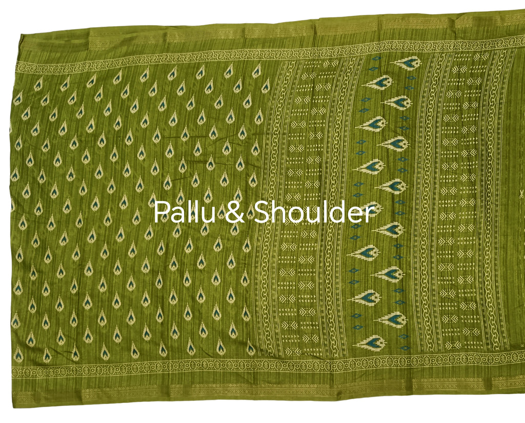 Block Print Green Saree under 1000 rs