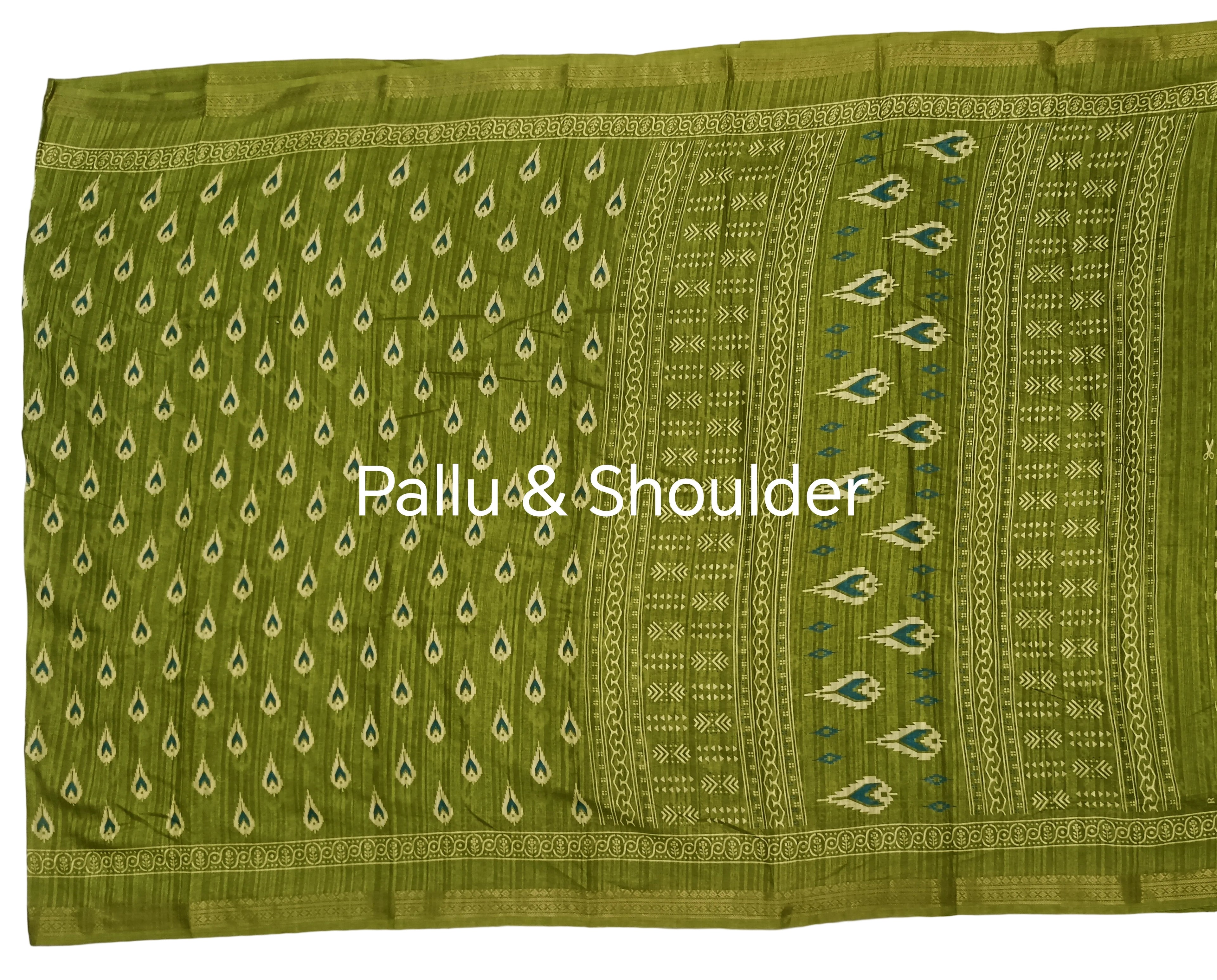 Block Print Green Saree under 1000 rs