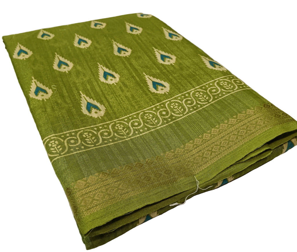 Block Print Green Saree under 1000 rs