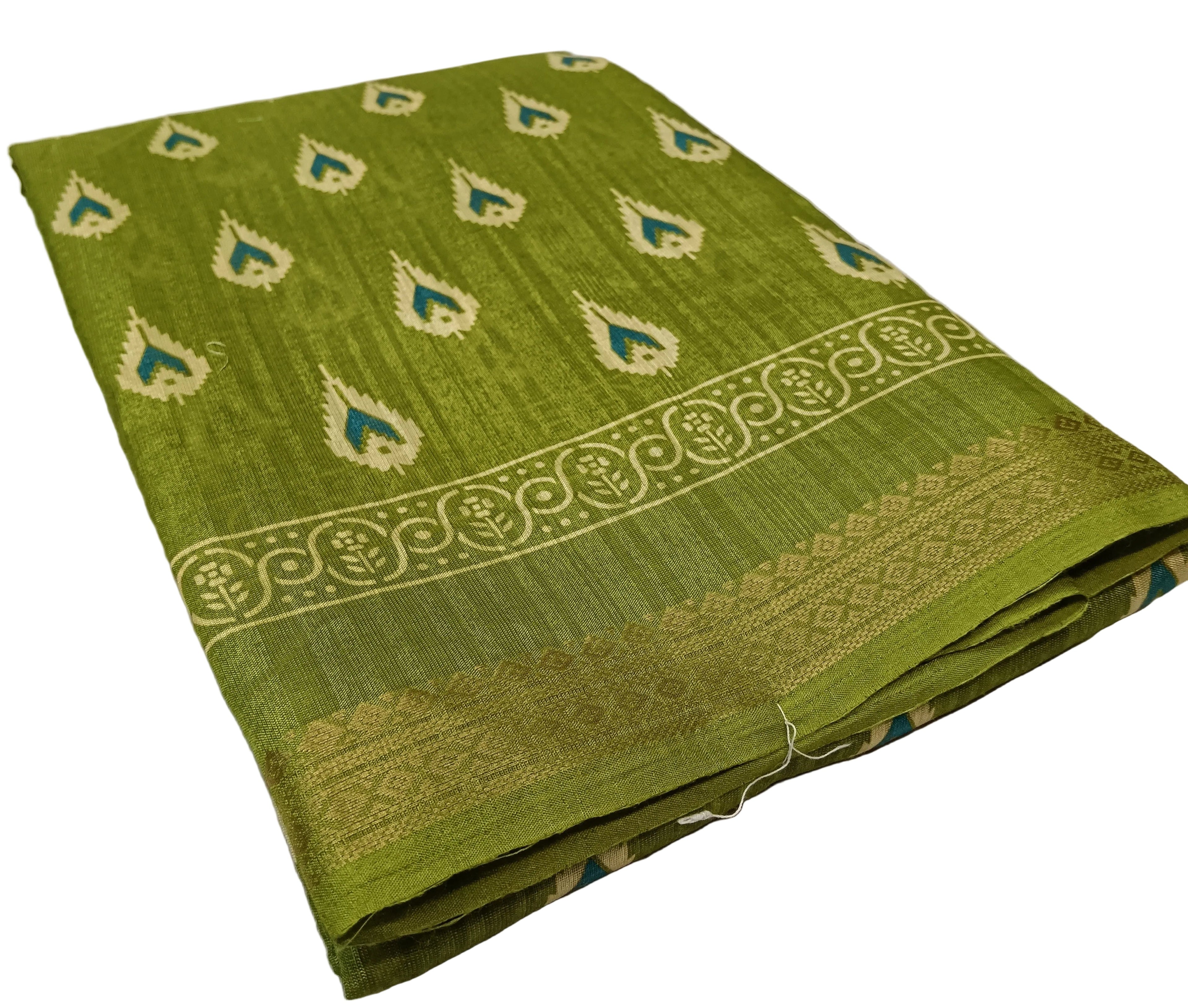 Block Print Green Saree under 1000 rs