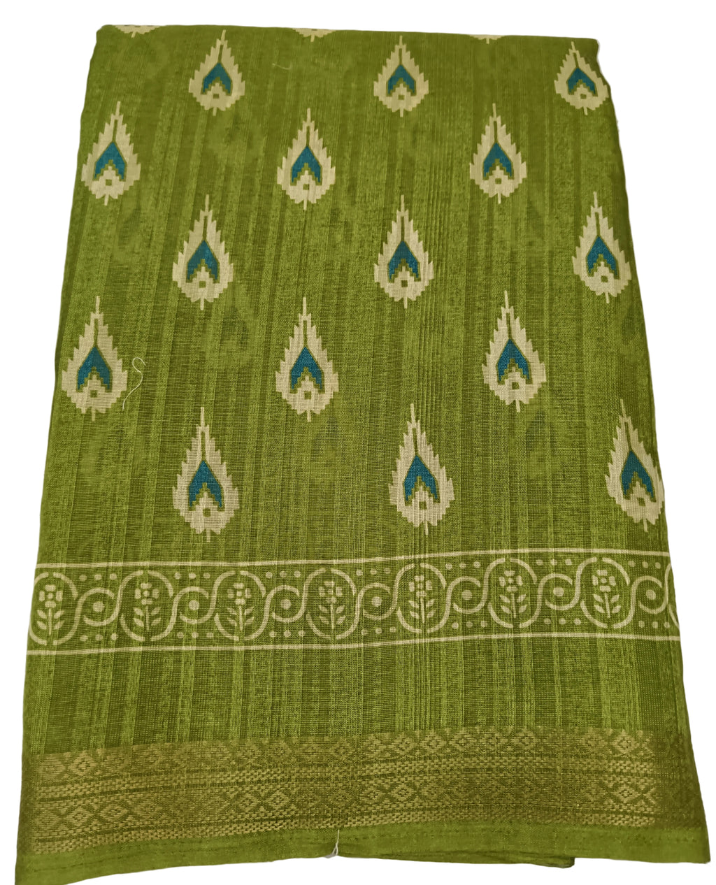Block Print Green Saree under 1000 rs