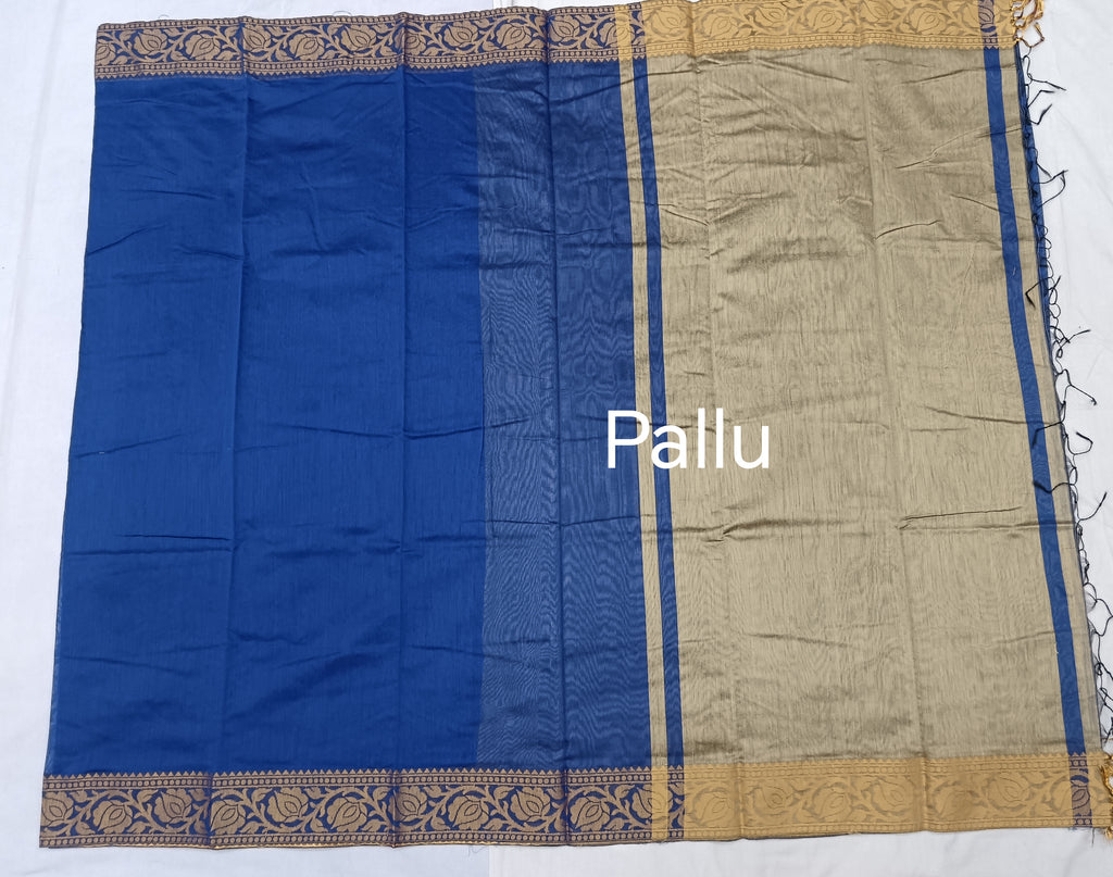 Plain Blue Chanderi Saree, Sarees in Gwalior, Online Chanderi Saree's, Online Sarees