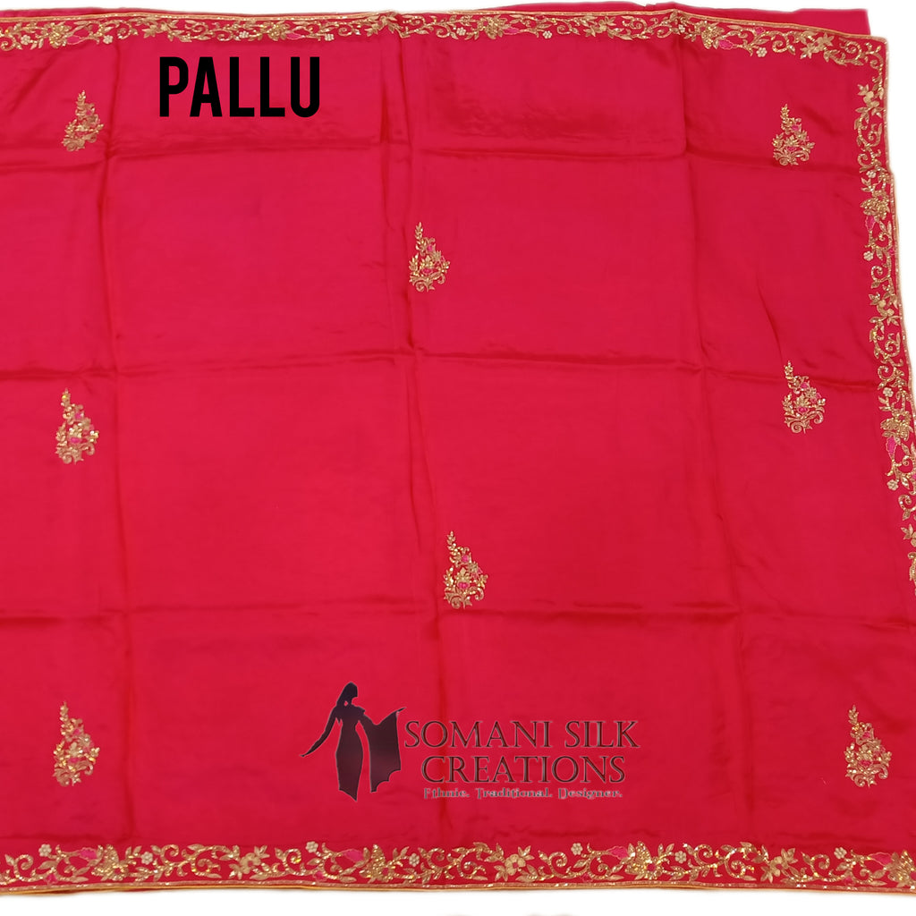 Calcutta Embroidery Wedding Saree