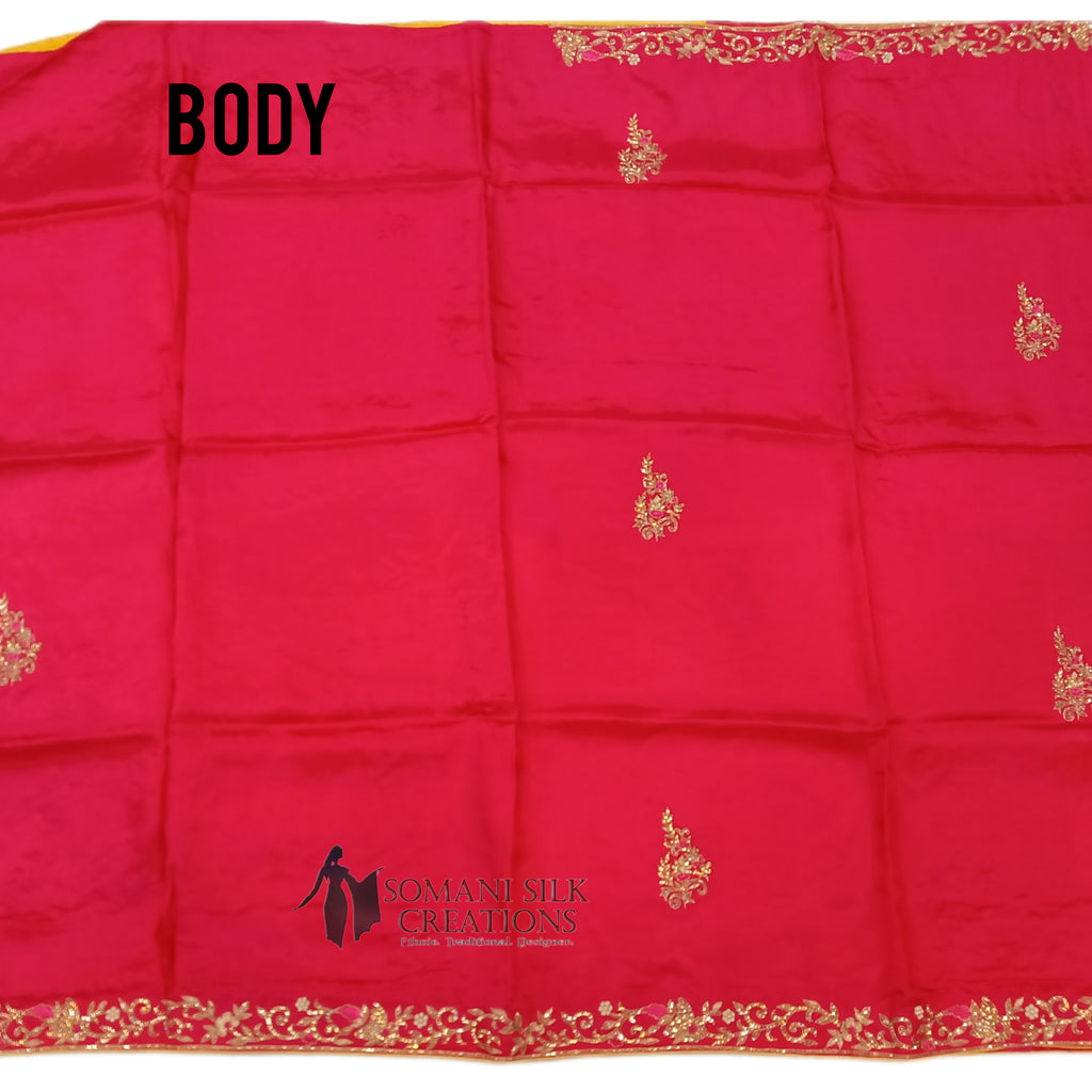 Calcutta Embroidery Wedding Saree