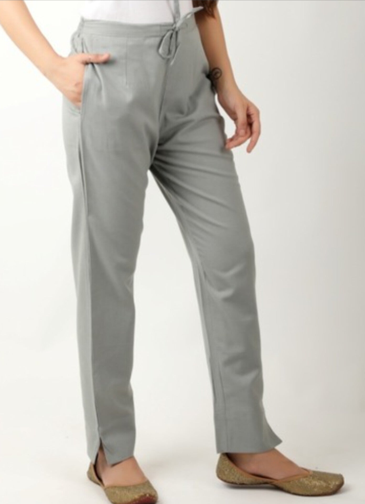 Cotton Flex Pant - Light Grey Color