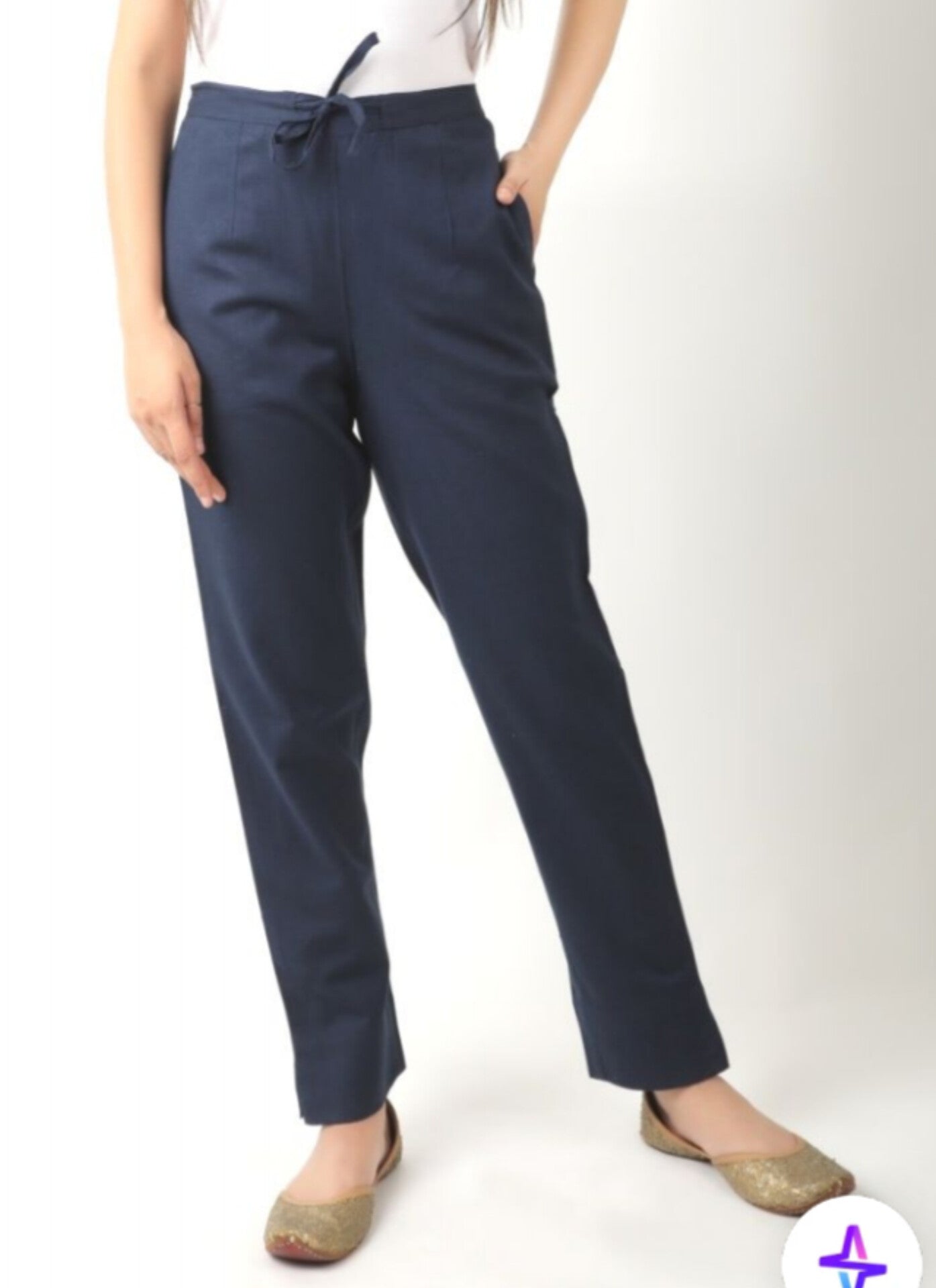 Cotton Flex Pant - Navy Blue Color