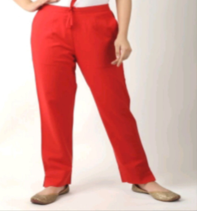 Cotton Flex Pant - Red Color