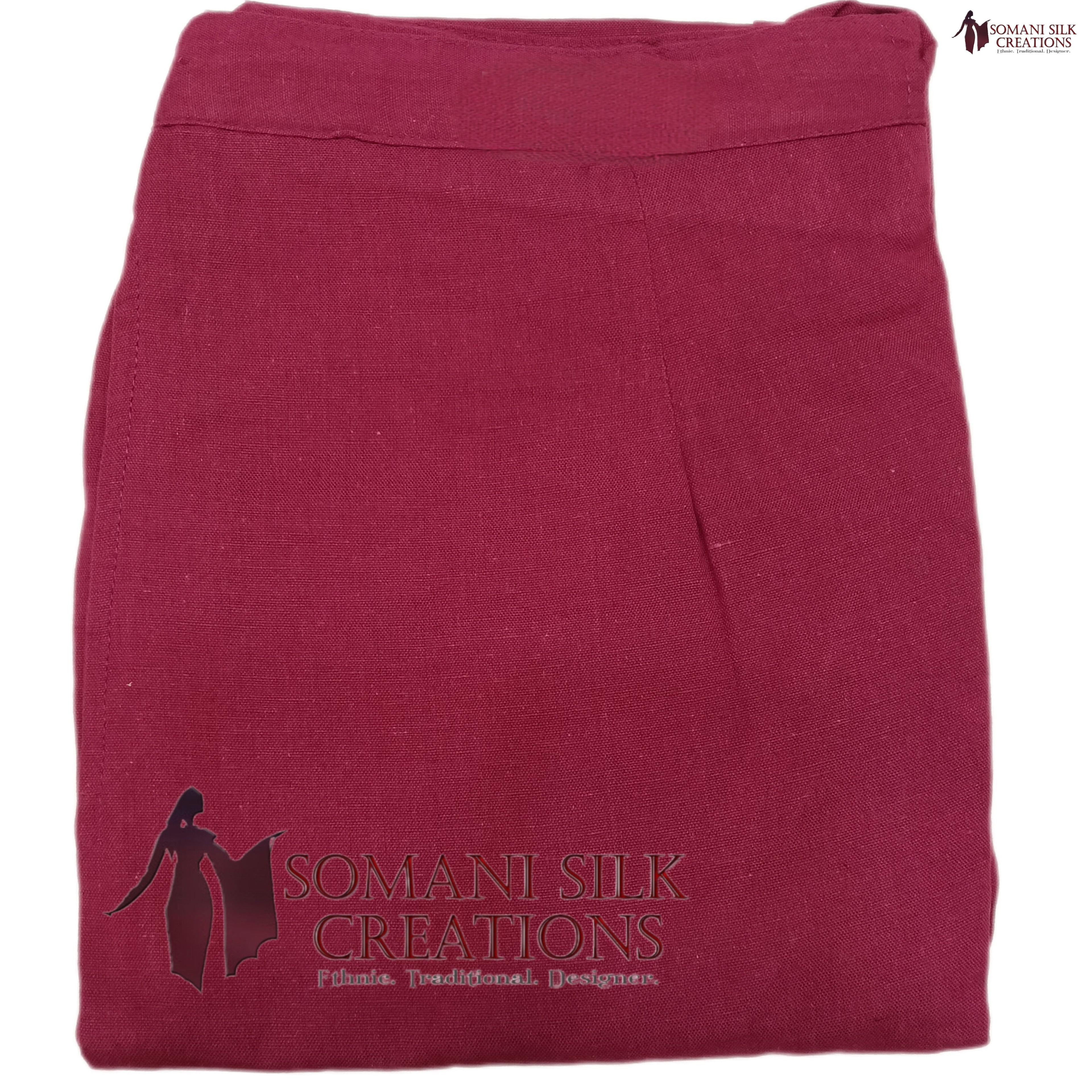 Cotton Flex Pant - Wine Color