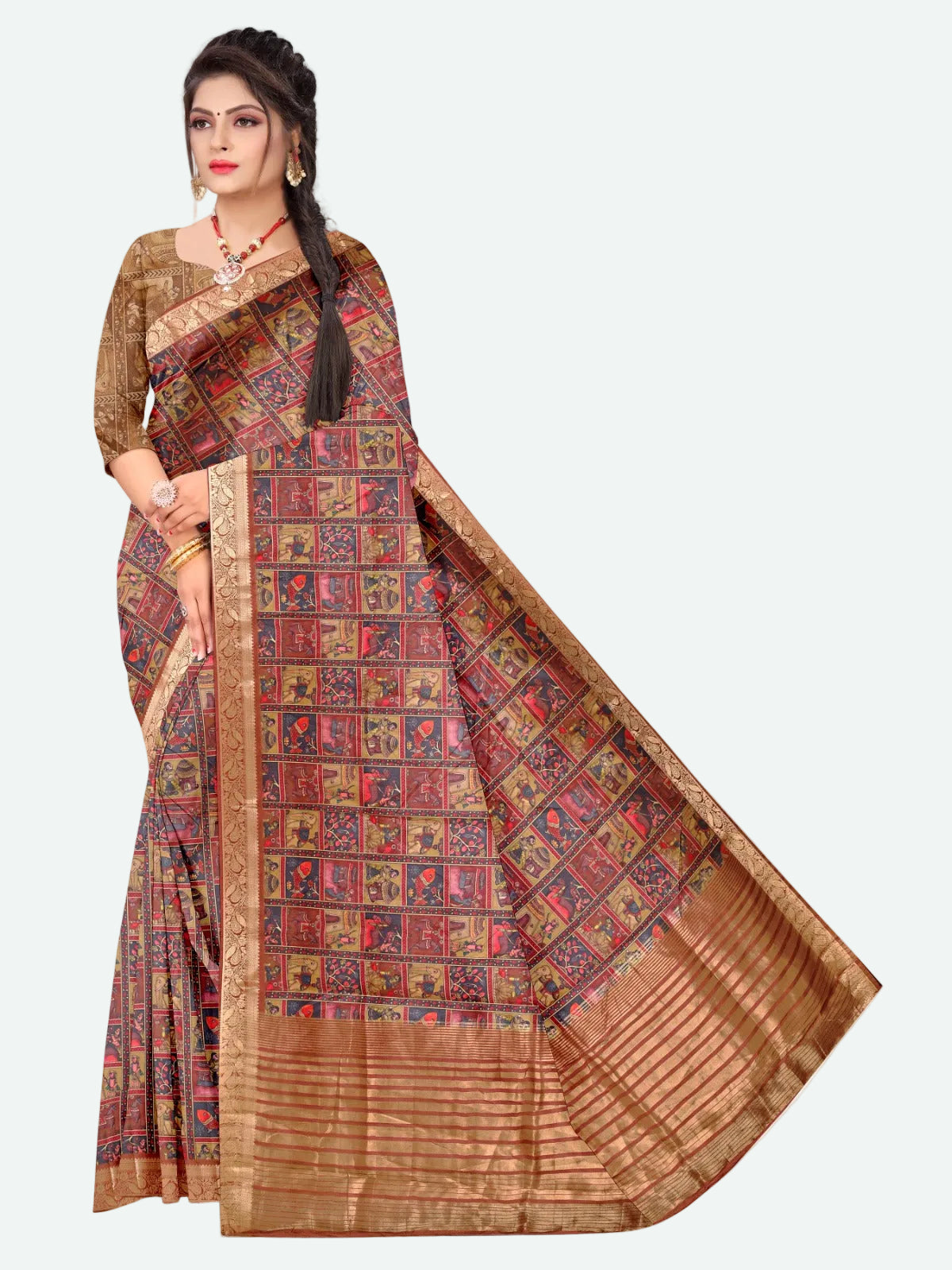 Figure digital print saree online
