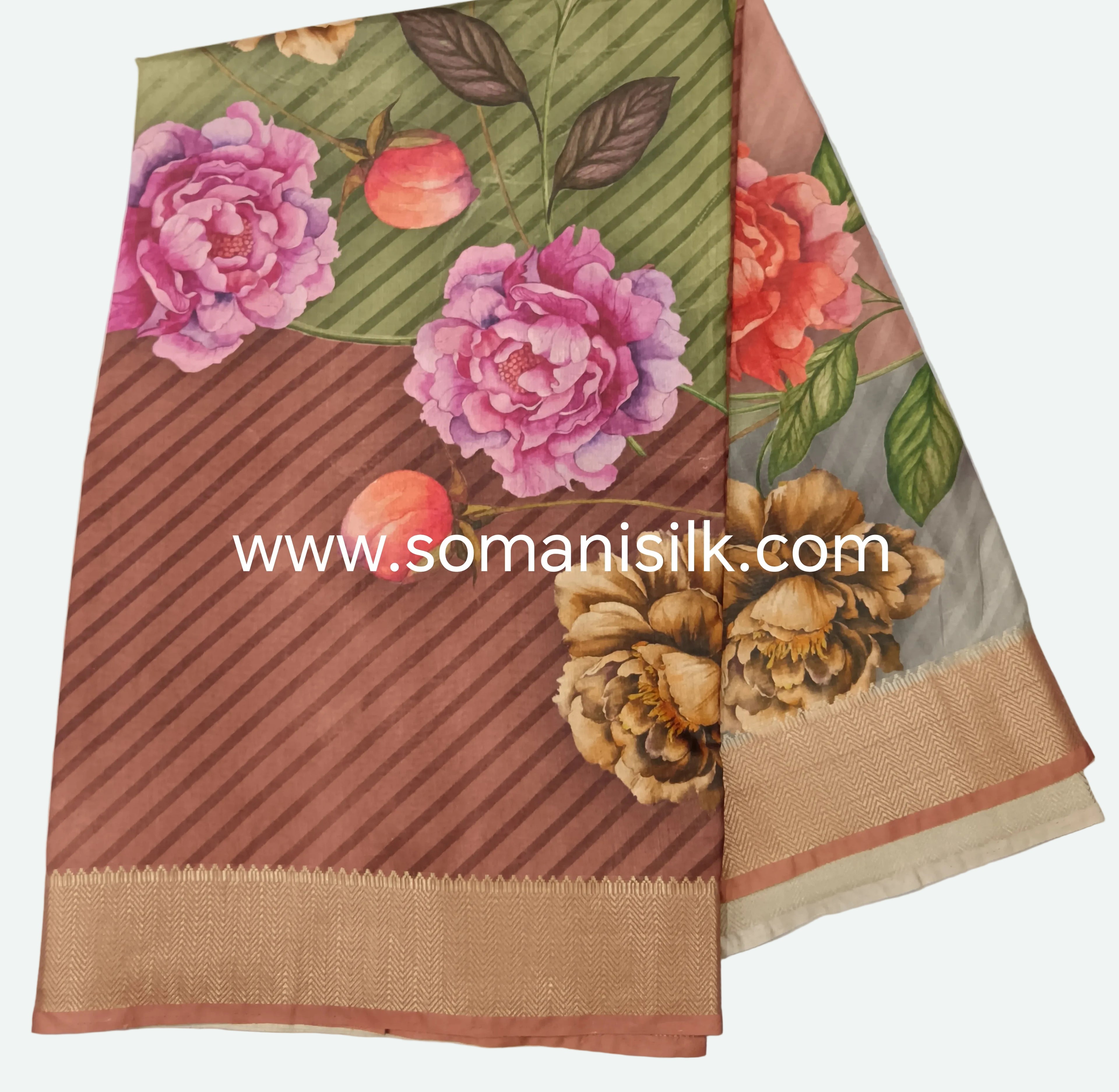 Floral digital print saree online