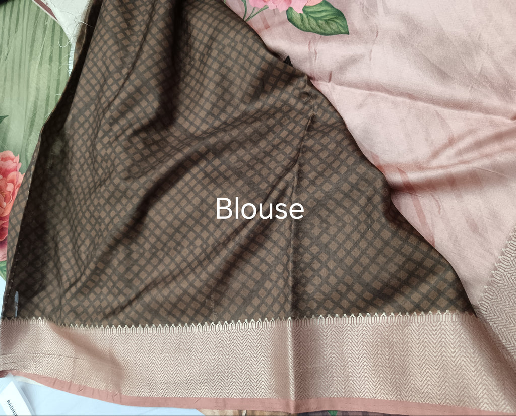 Floral digital print saree online