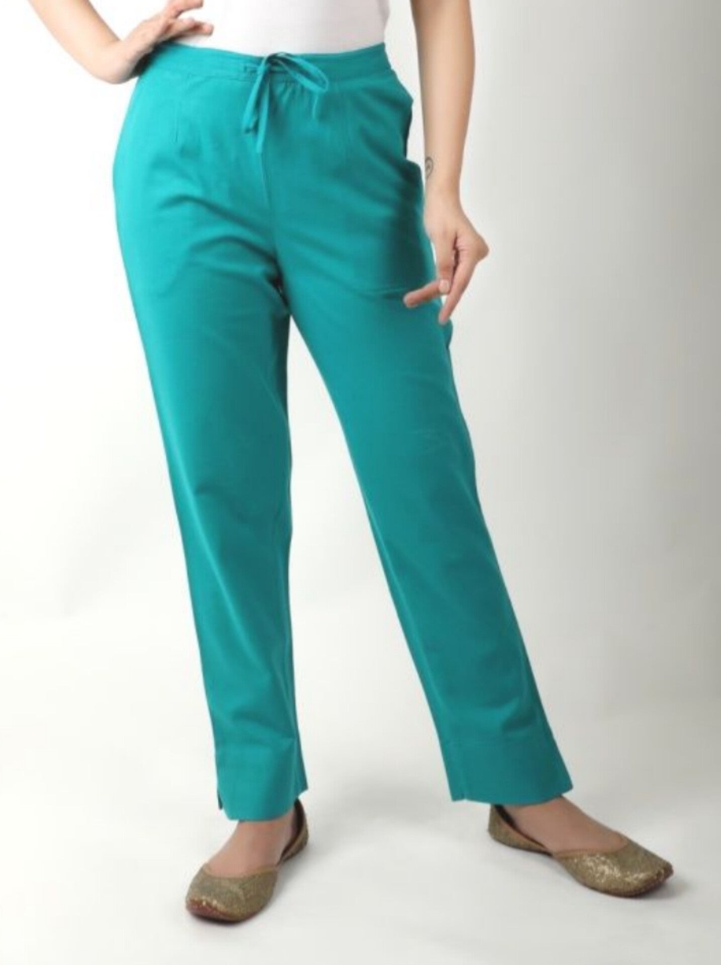 Cotton Flex Pant - Rama Green Color
