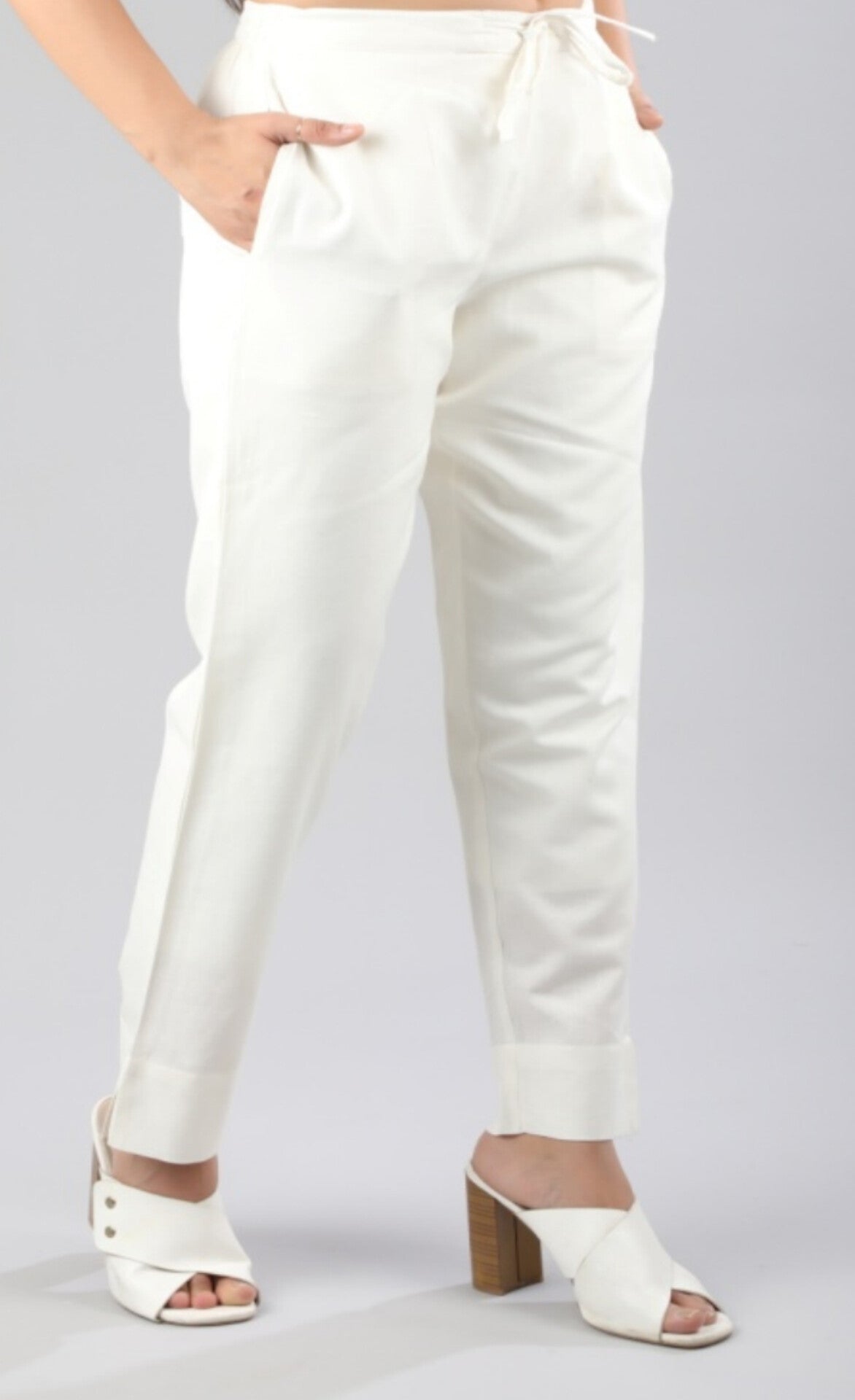 Cotton Flex Pant - Cream Color