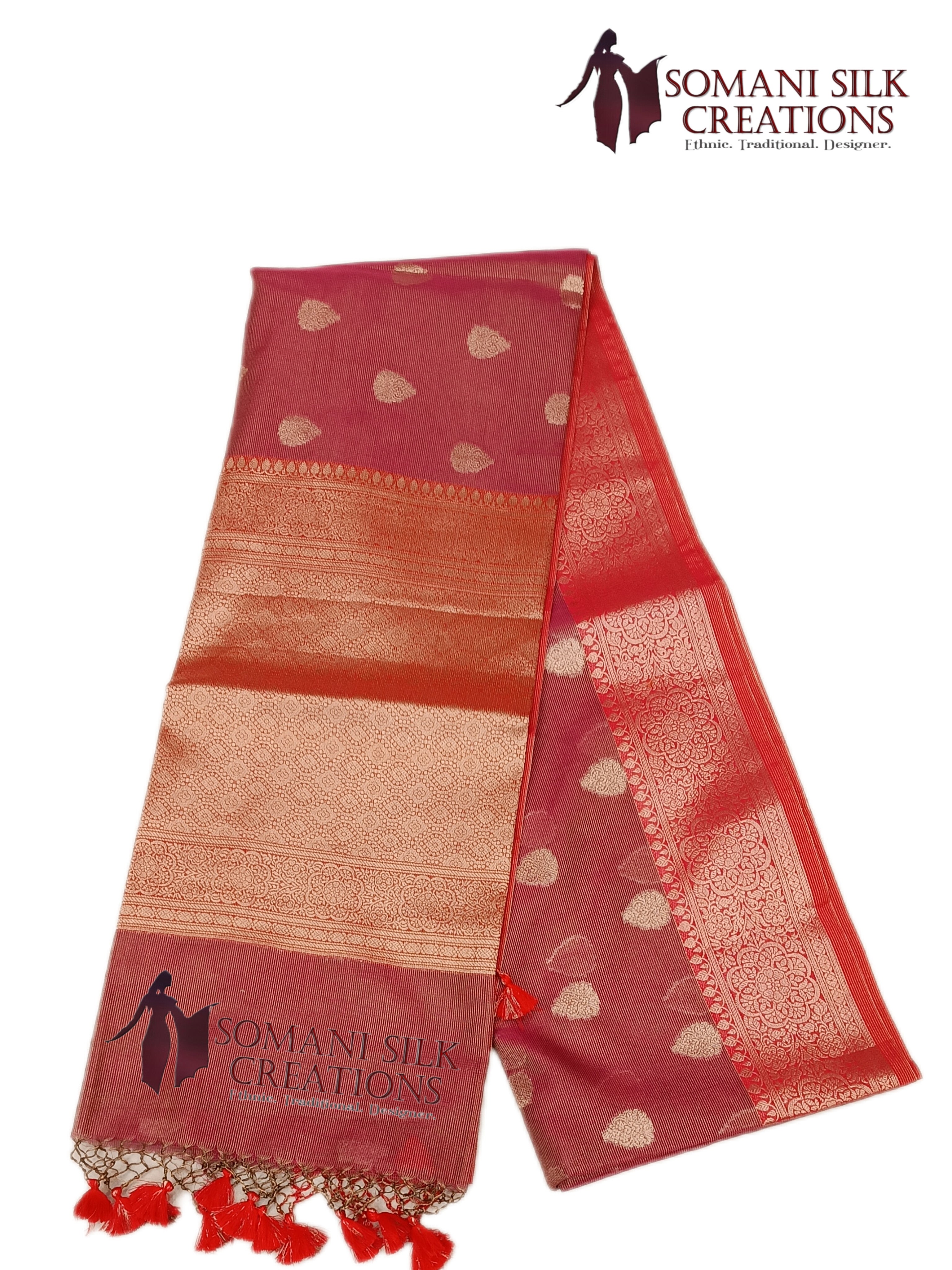 Banarsi Zari Buti R. Organza Saree