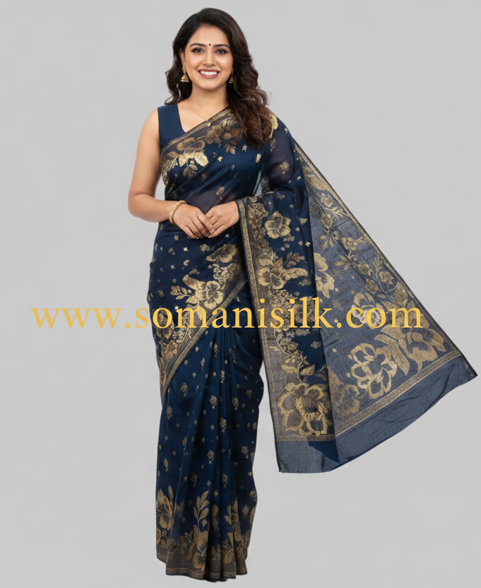 Jimi chu blue saree