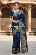 Jimi chu blue saree