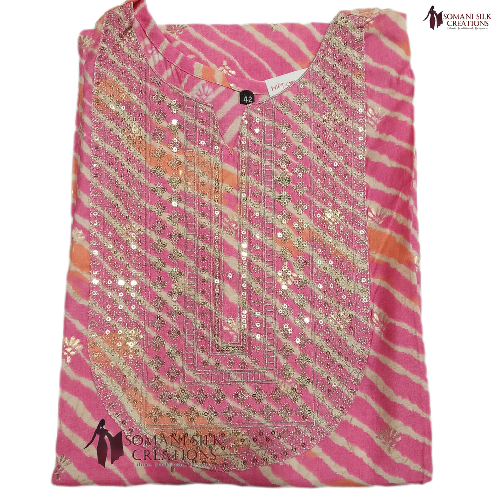 Muslin Lehariya Kurti