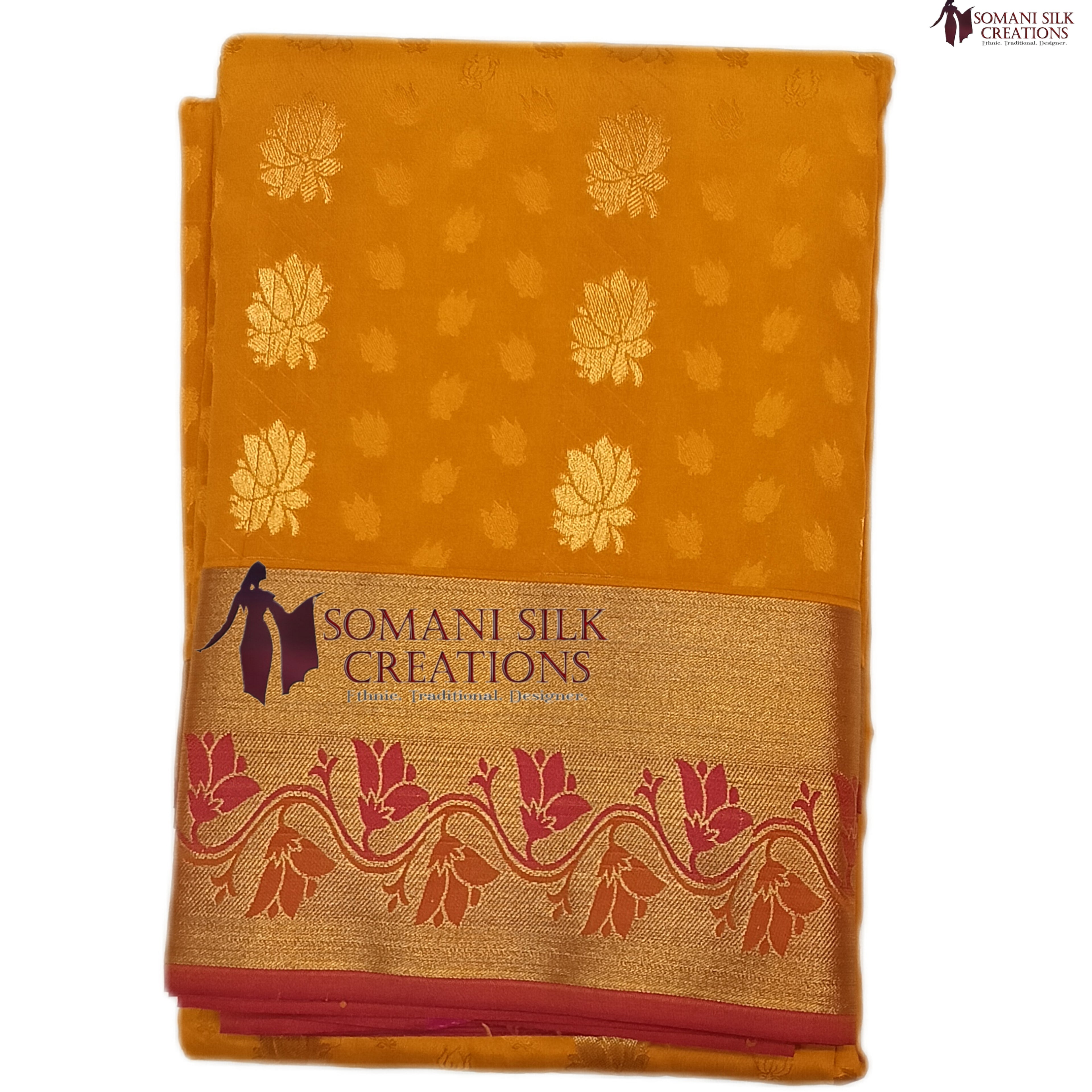 Mustard Silk Saree