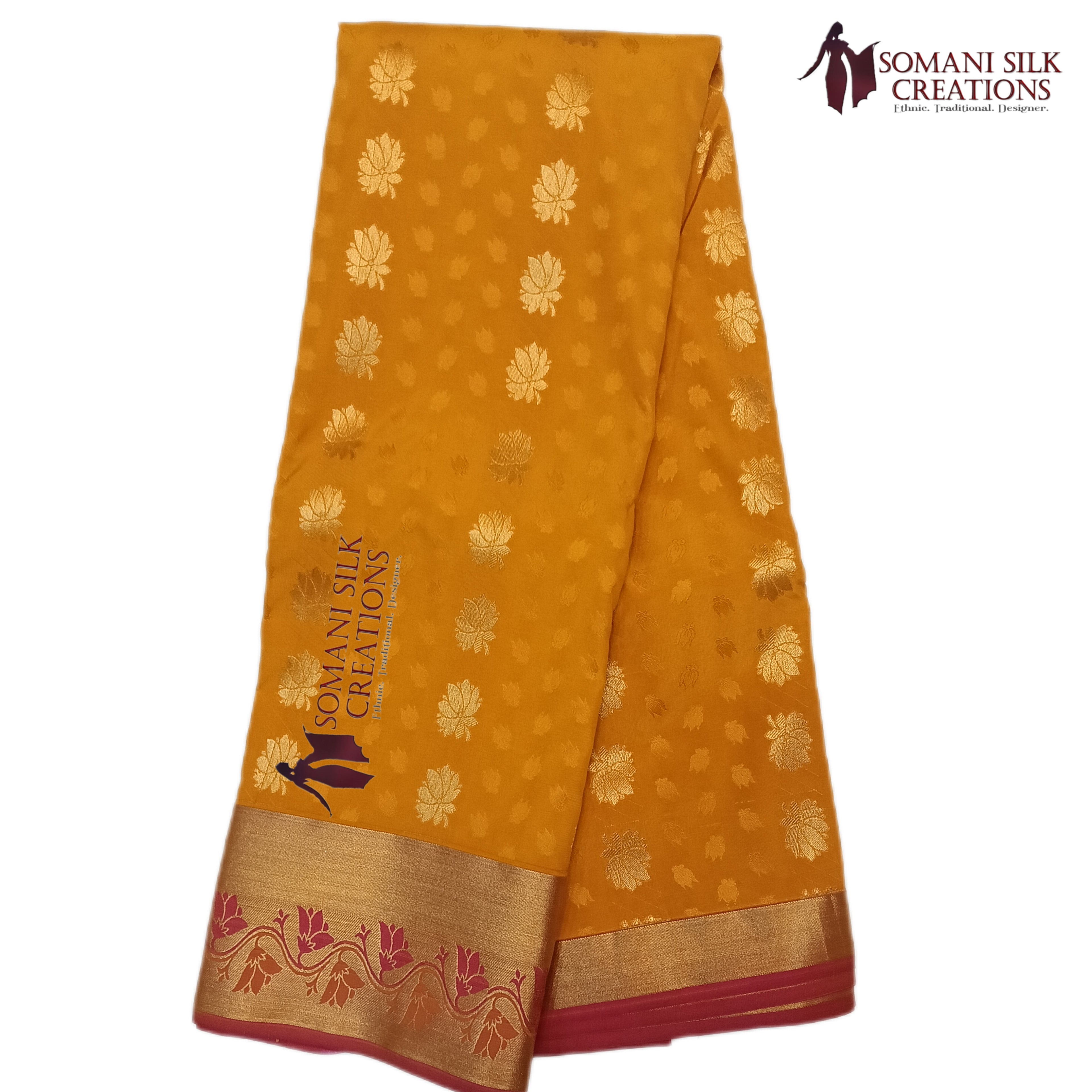 Mustard Silk Saree