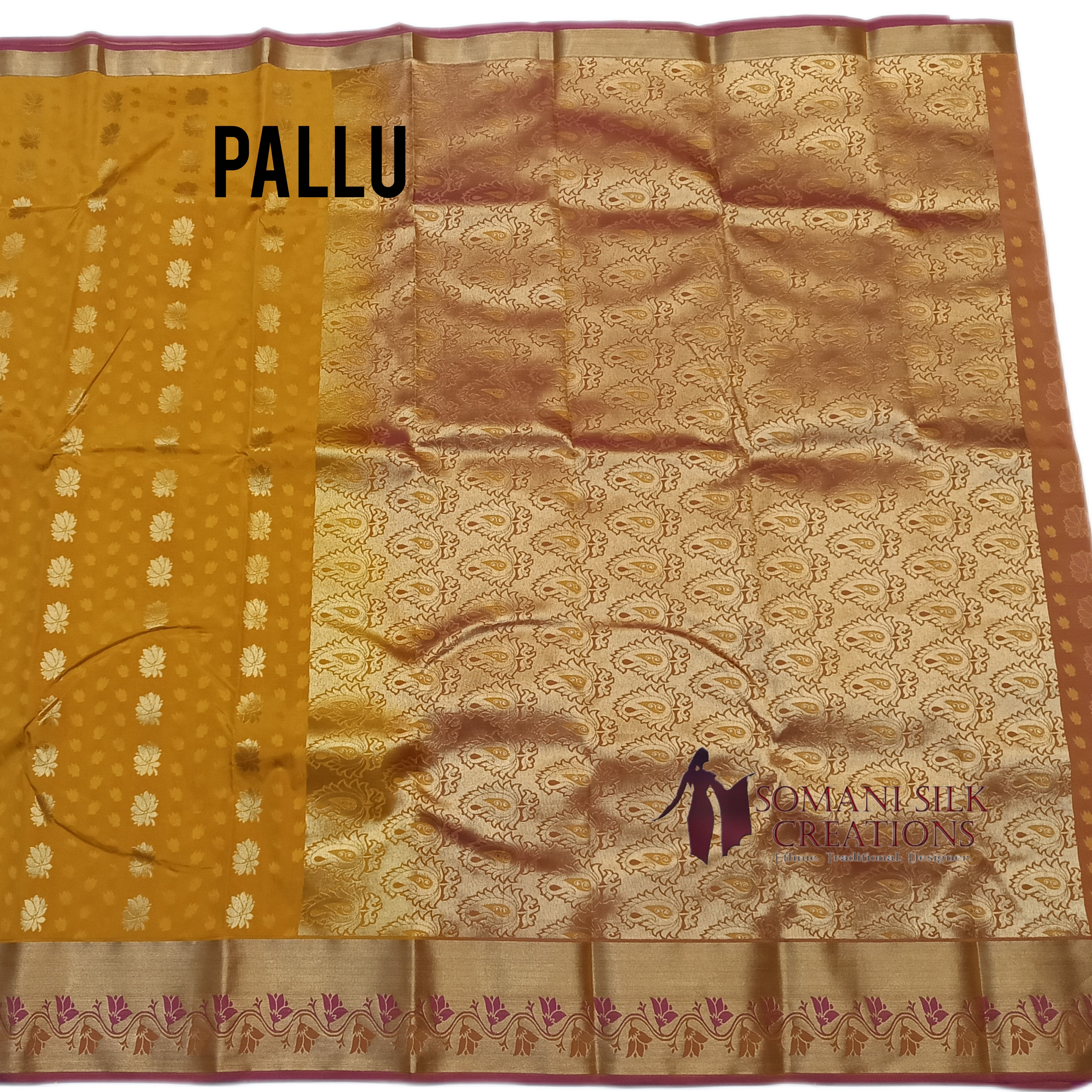 Mustard Silk Saree
