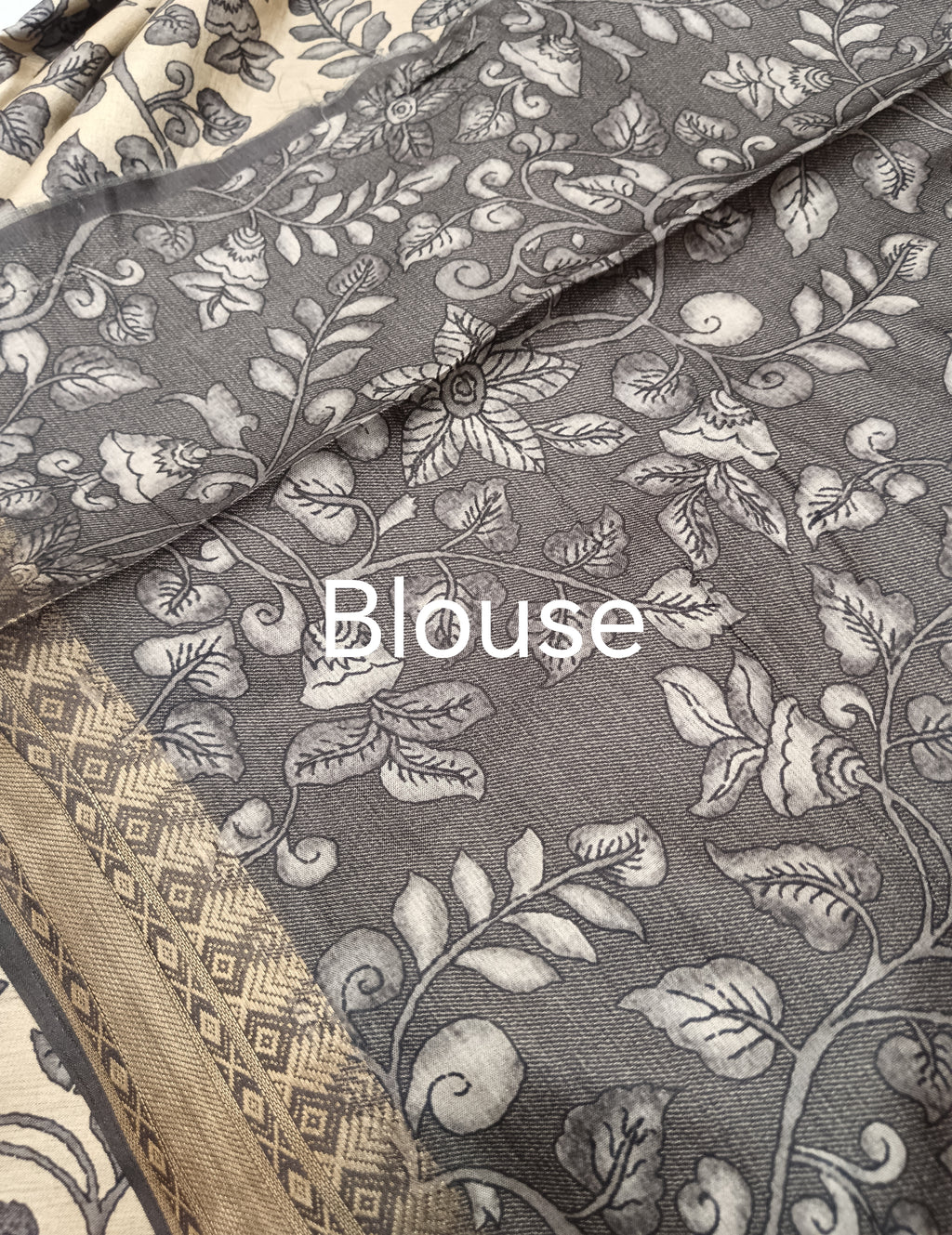 Off white pichwai print saree