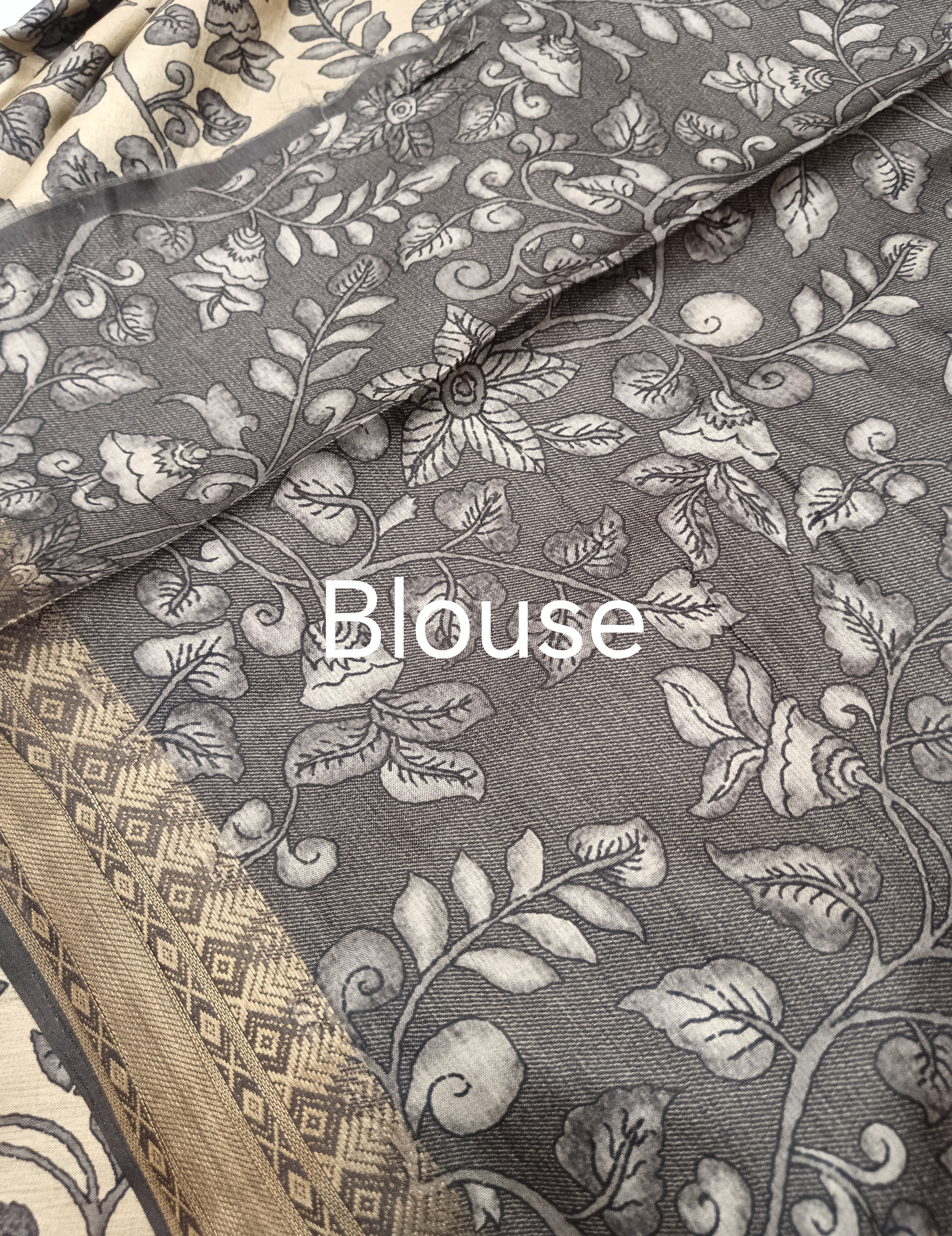 Off white pichwai print saree