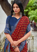PV Cotton Printed Chanderi Saree 