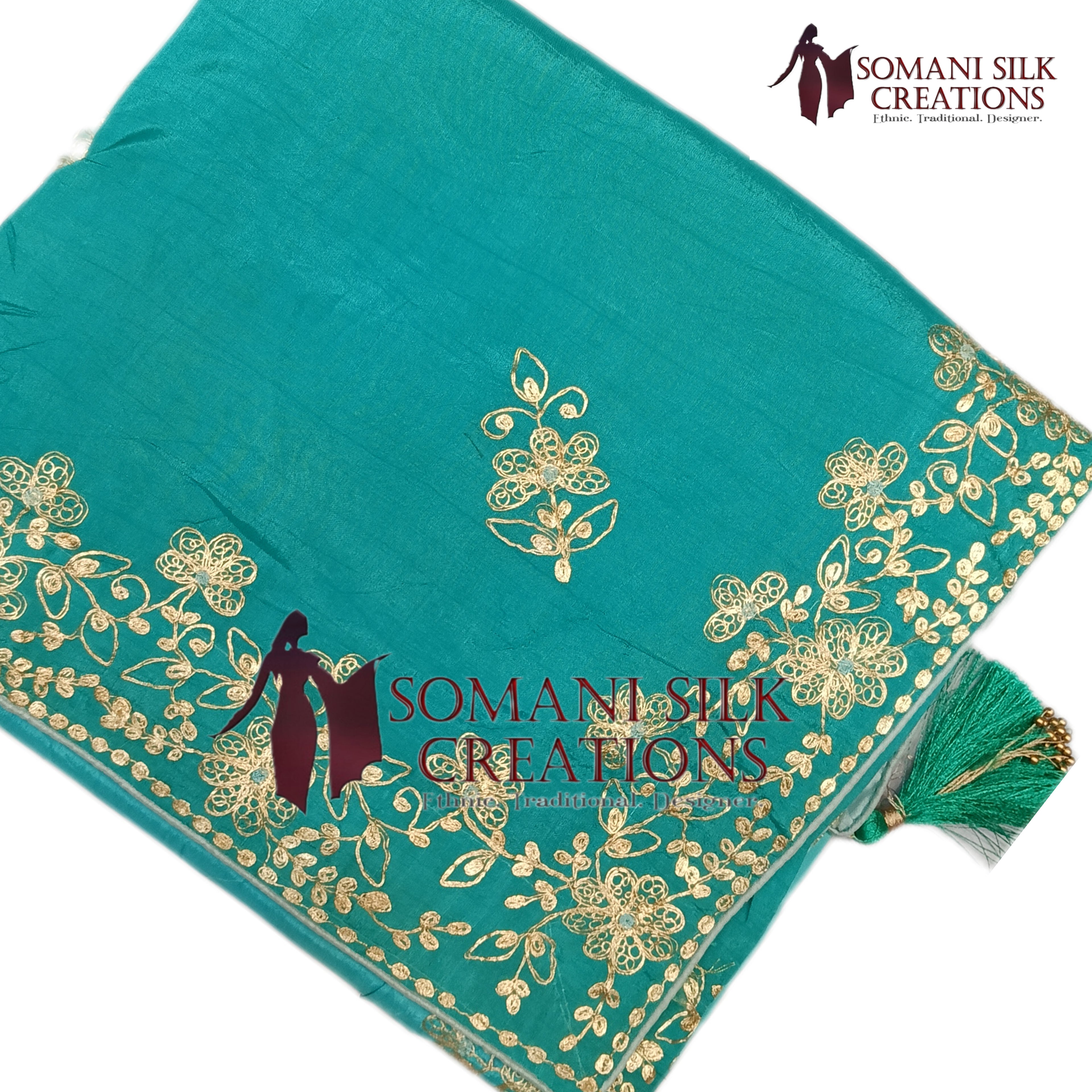 Double color Tie and dye blue color saree