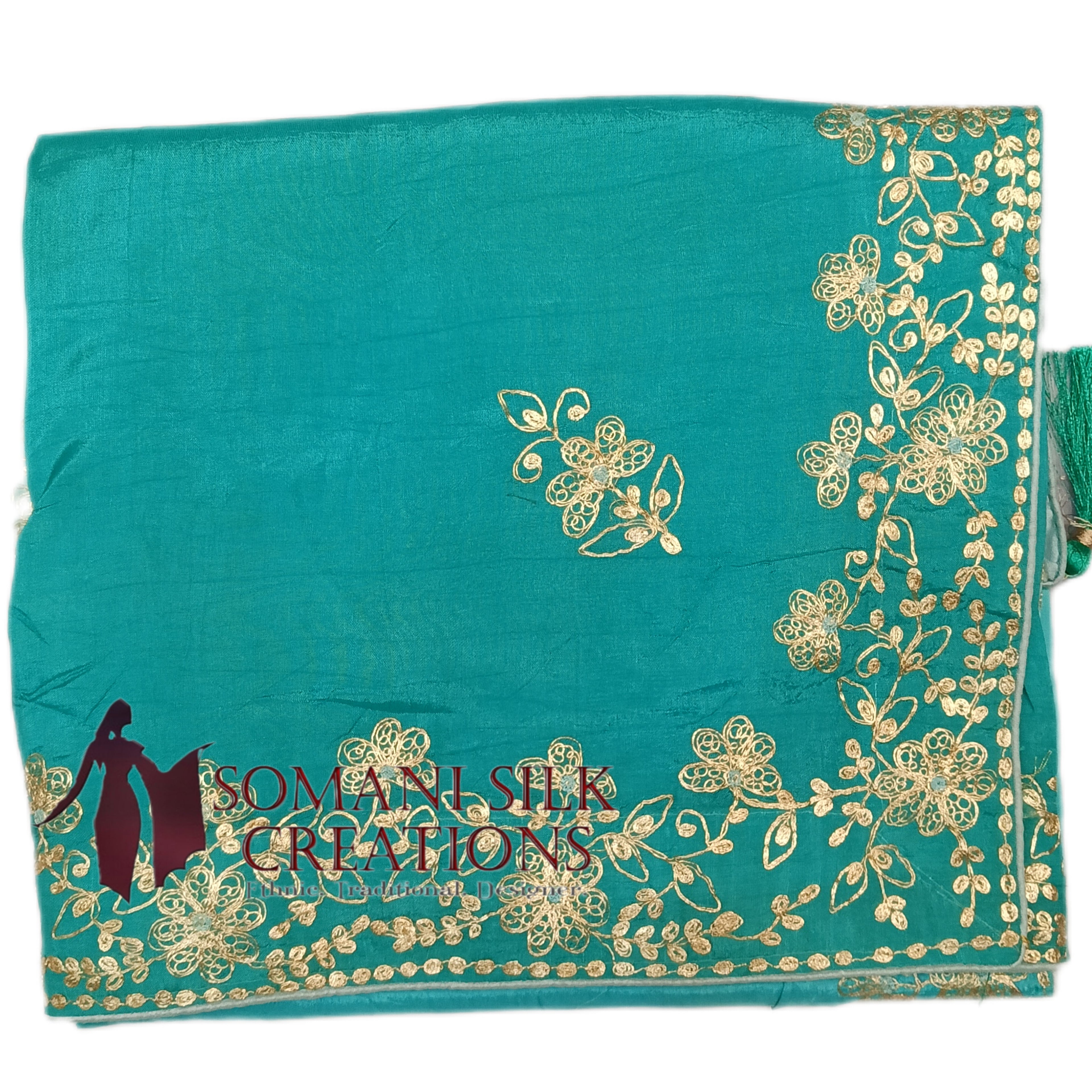 Double color Tie and dye blue color saree