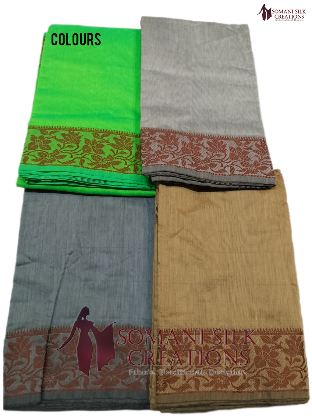 Colours of plain saree