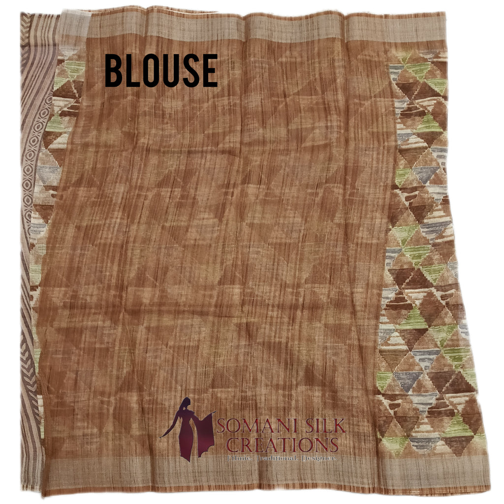 Printed Matka Poly Cotton Saree