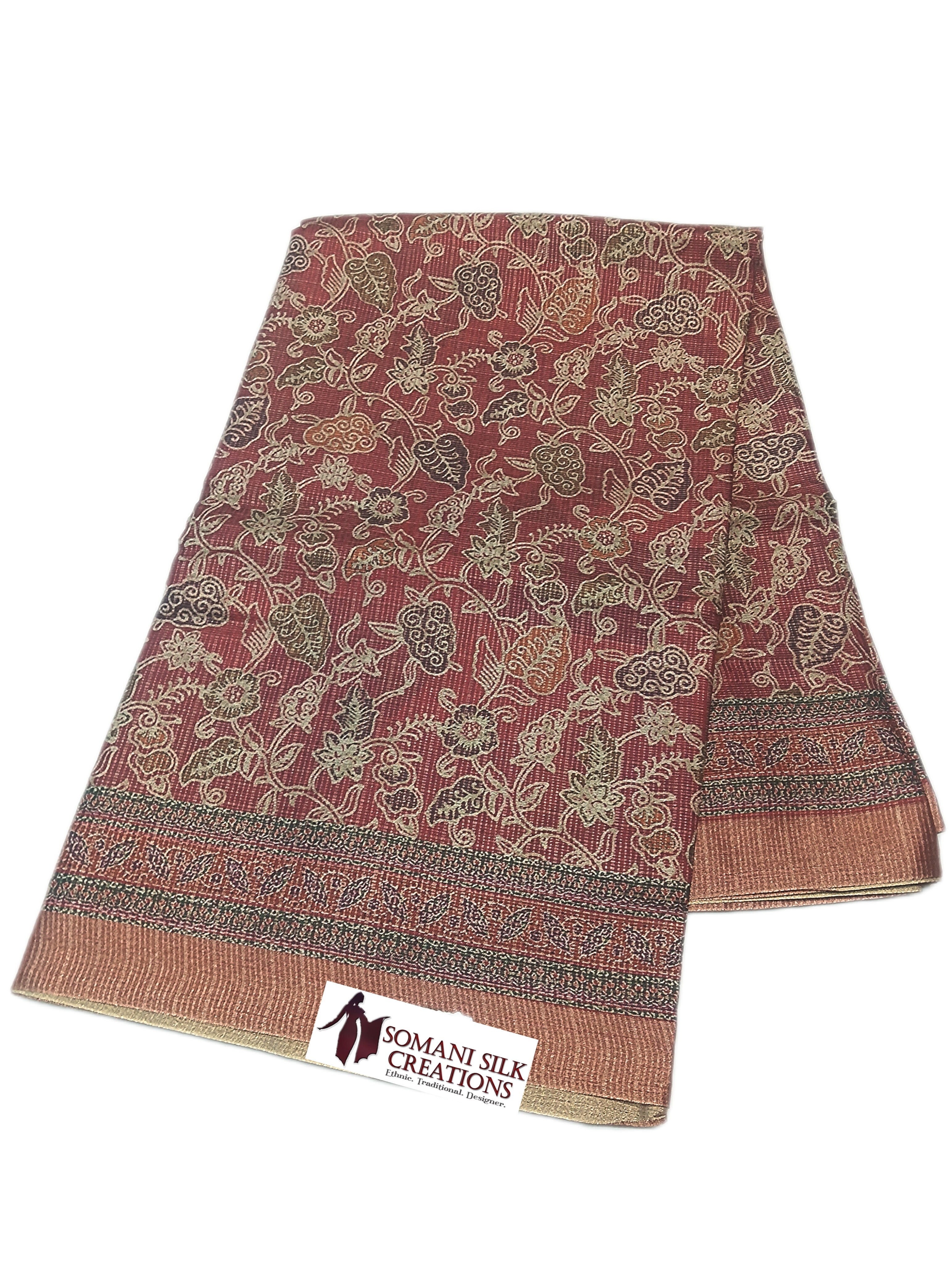 Printed banarsi check saree