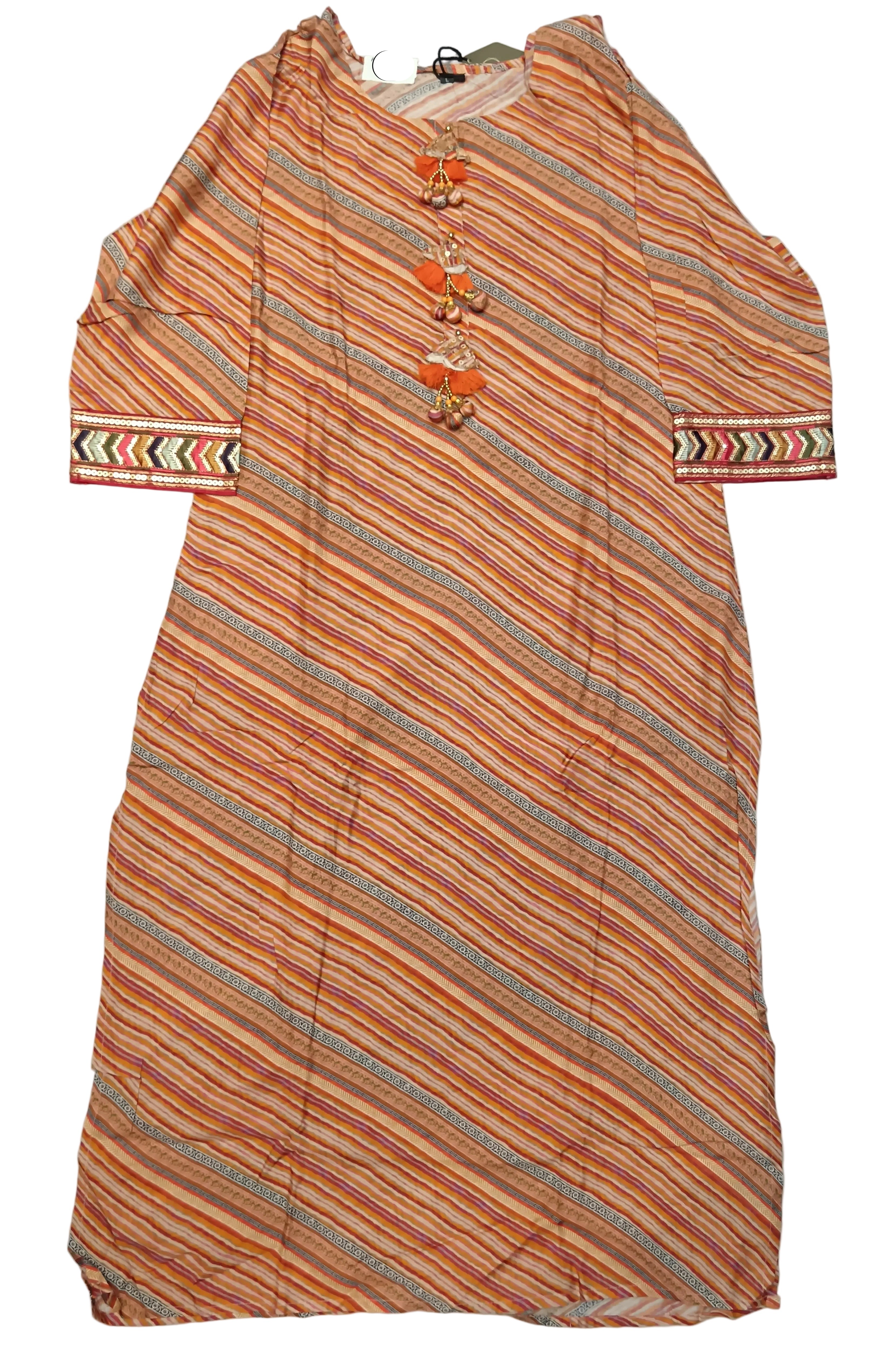 Rust Colour Lehariya 3 Piece Suit, Salwar suits in gwalior