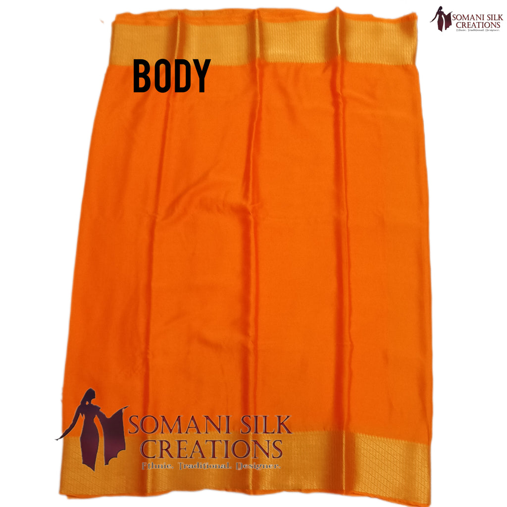 Rust Colour Pure chinon saree