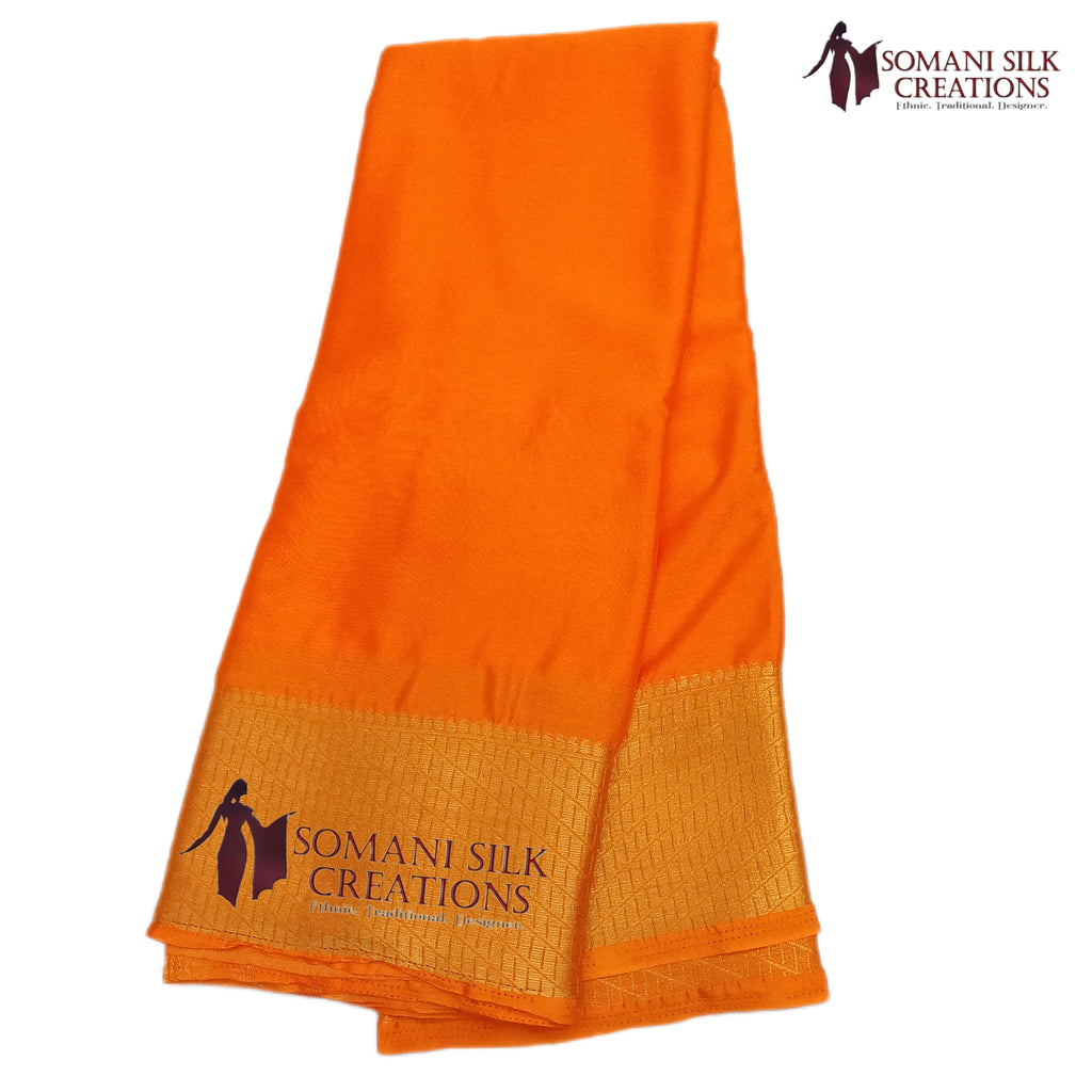 Rust Colour Pure chinon saree