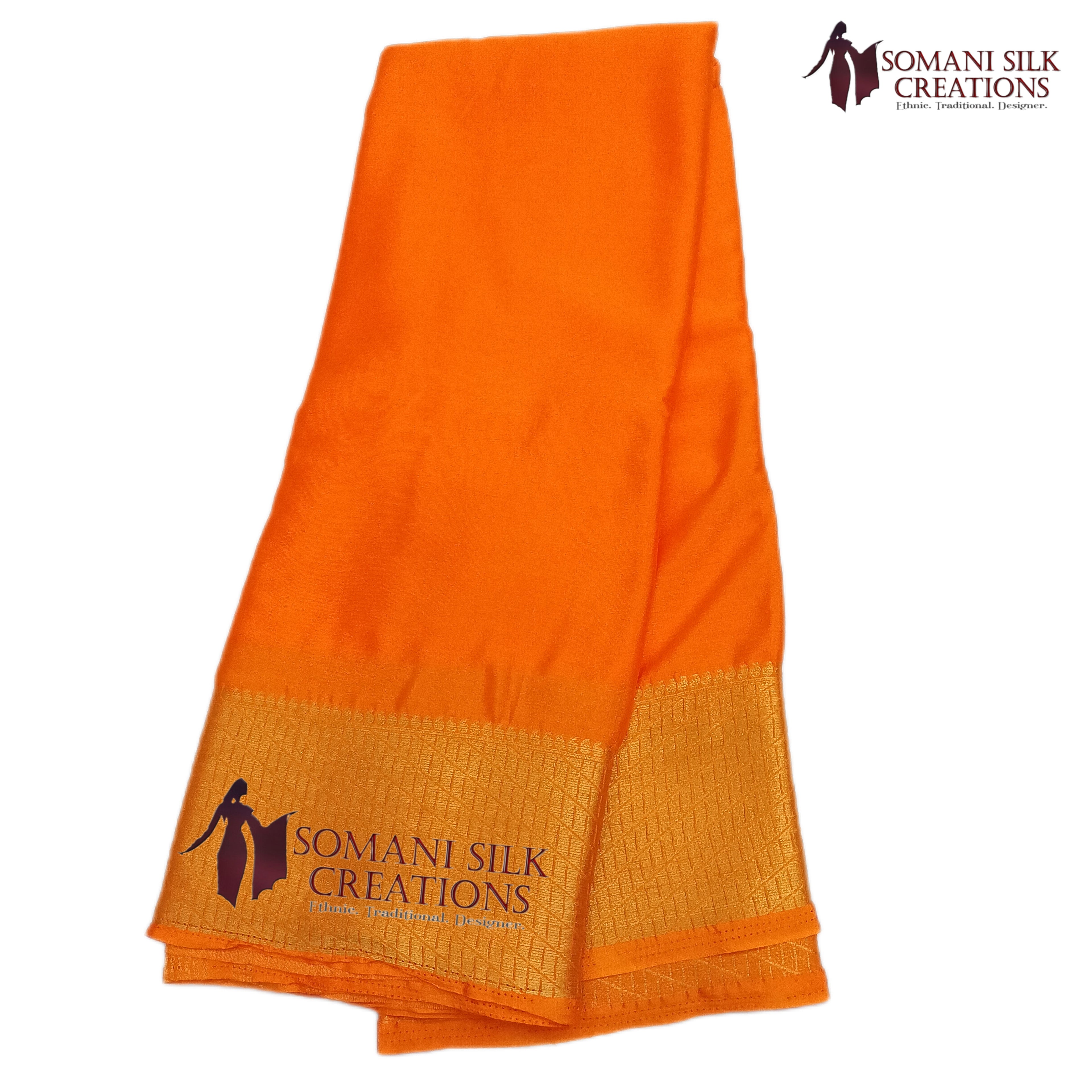 Rust Colour Pure chinon saree