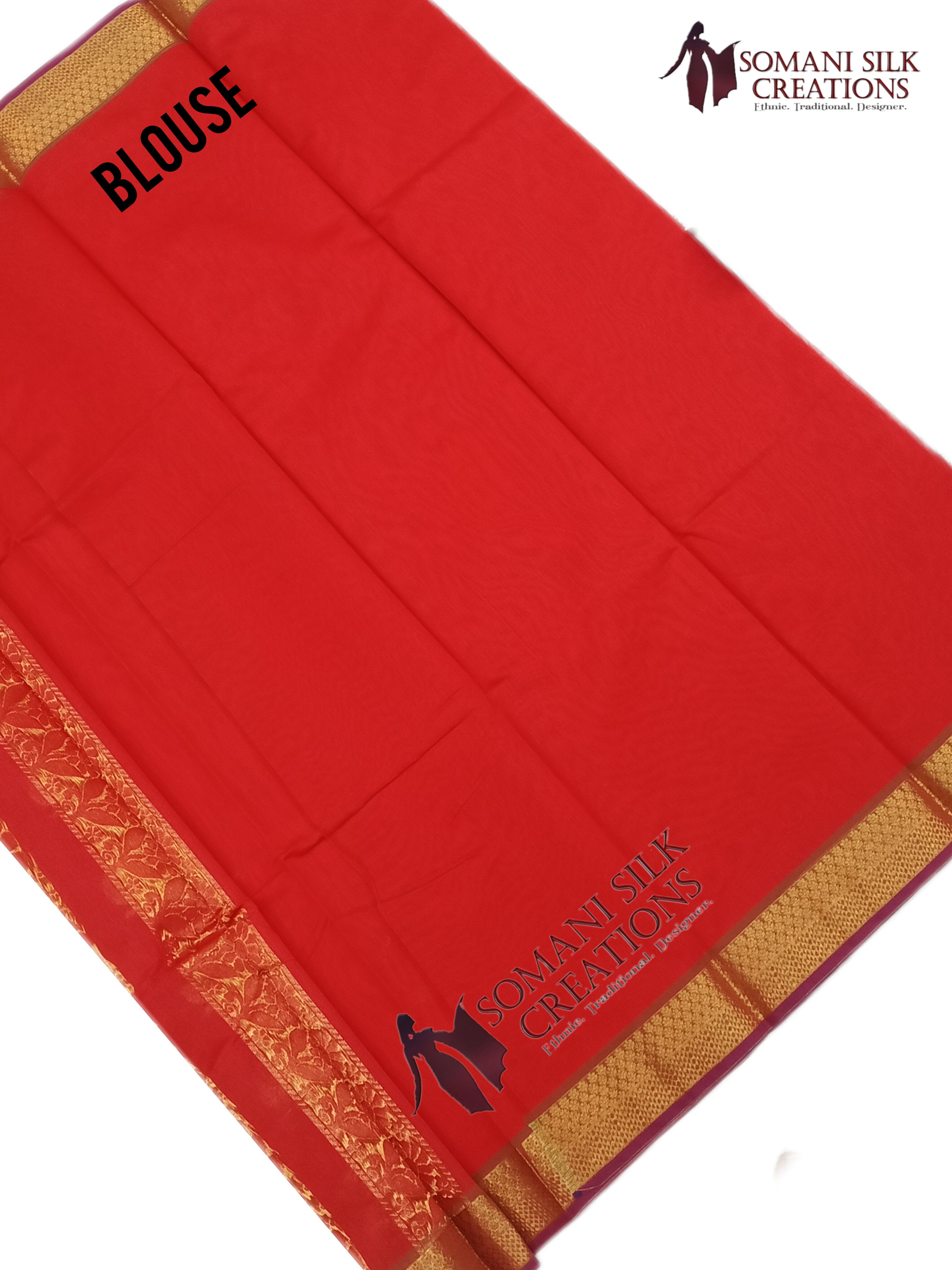 Yellow banarsi organza check saree with buti and red border

Red Contrast Blouse
