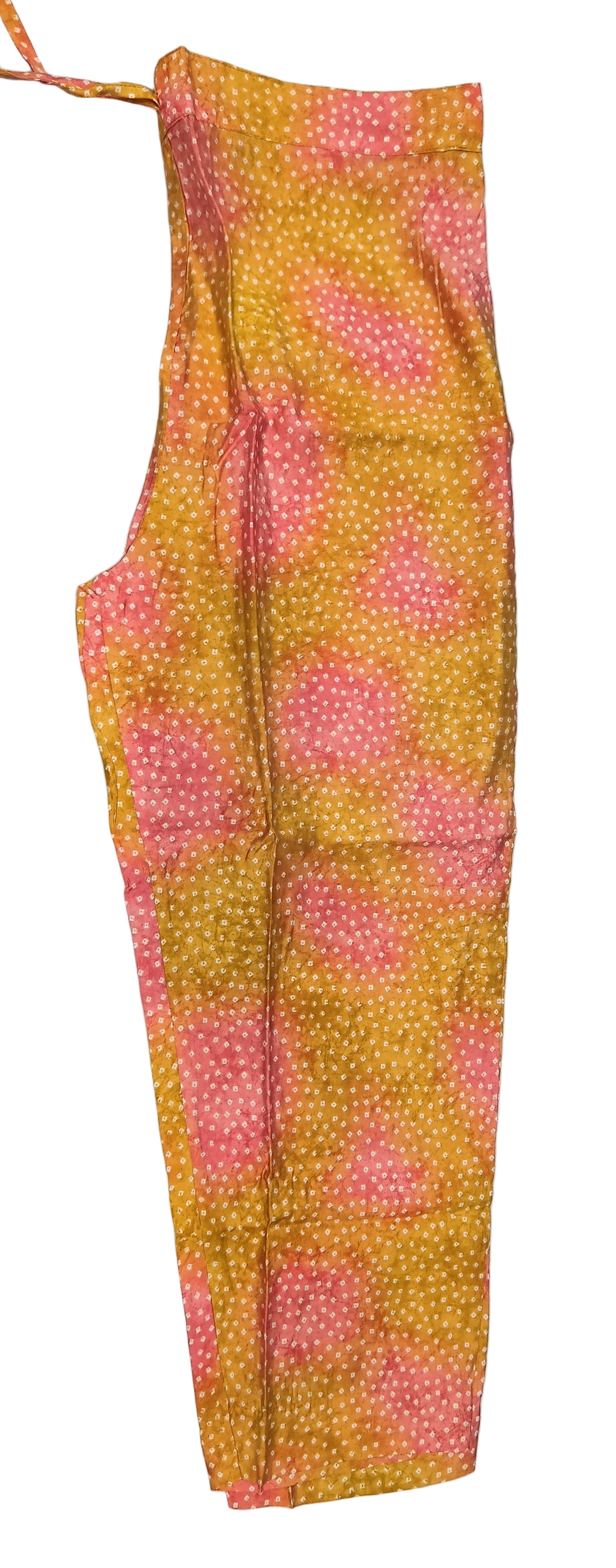 Yellow Pink Multicolour Lehariya Suit, suits in gwalior, dress for haldi, mehandi