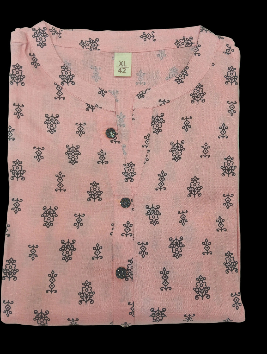 cotton peach colour kurti