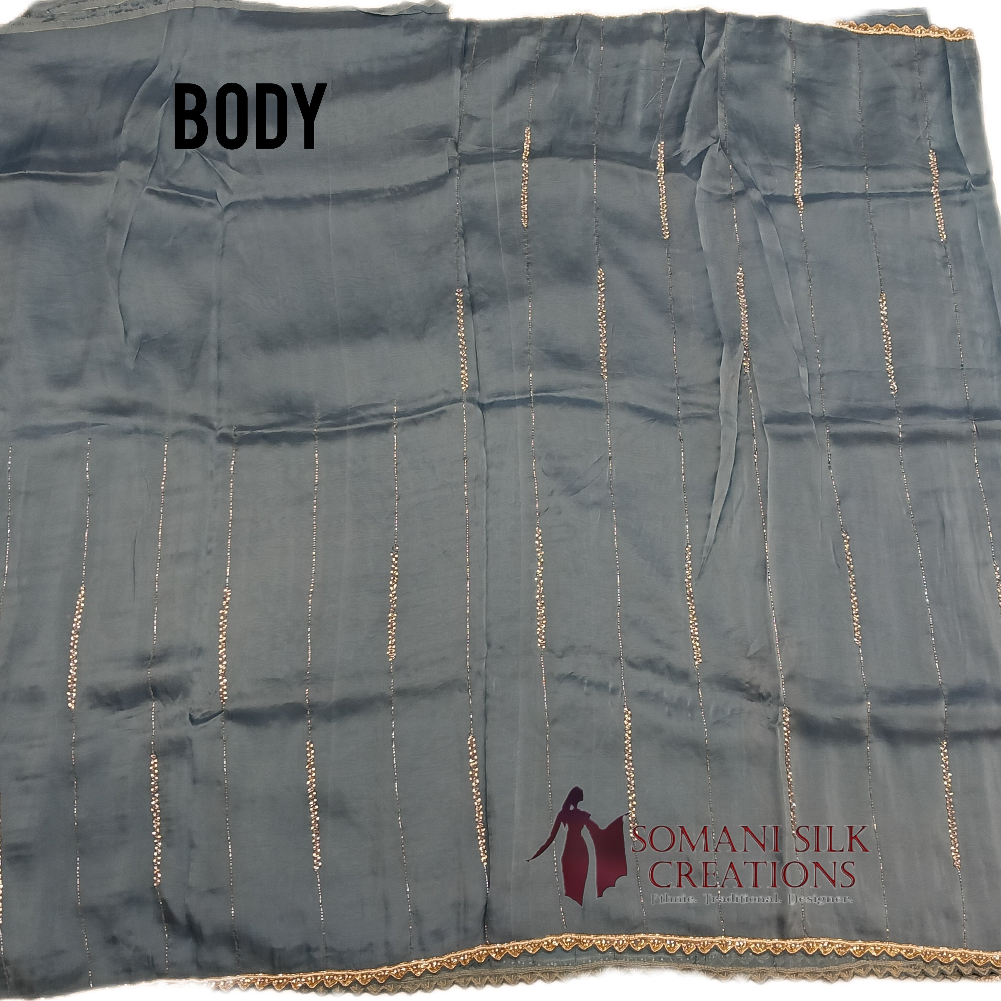 jimi chu saree sky blue colour