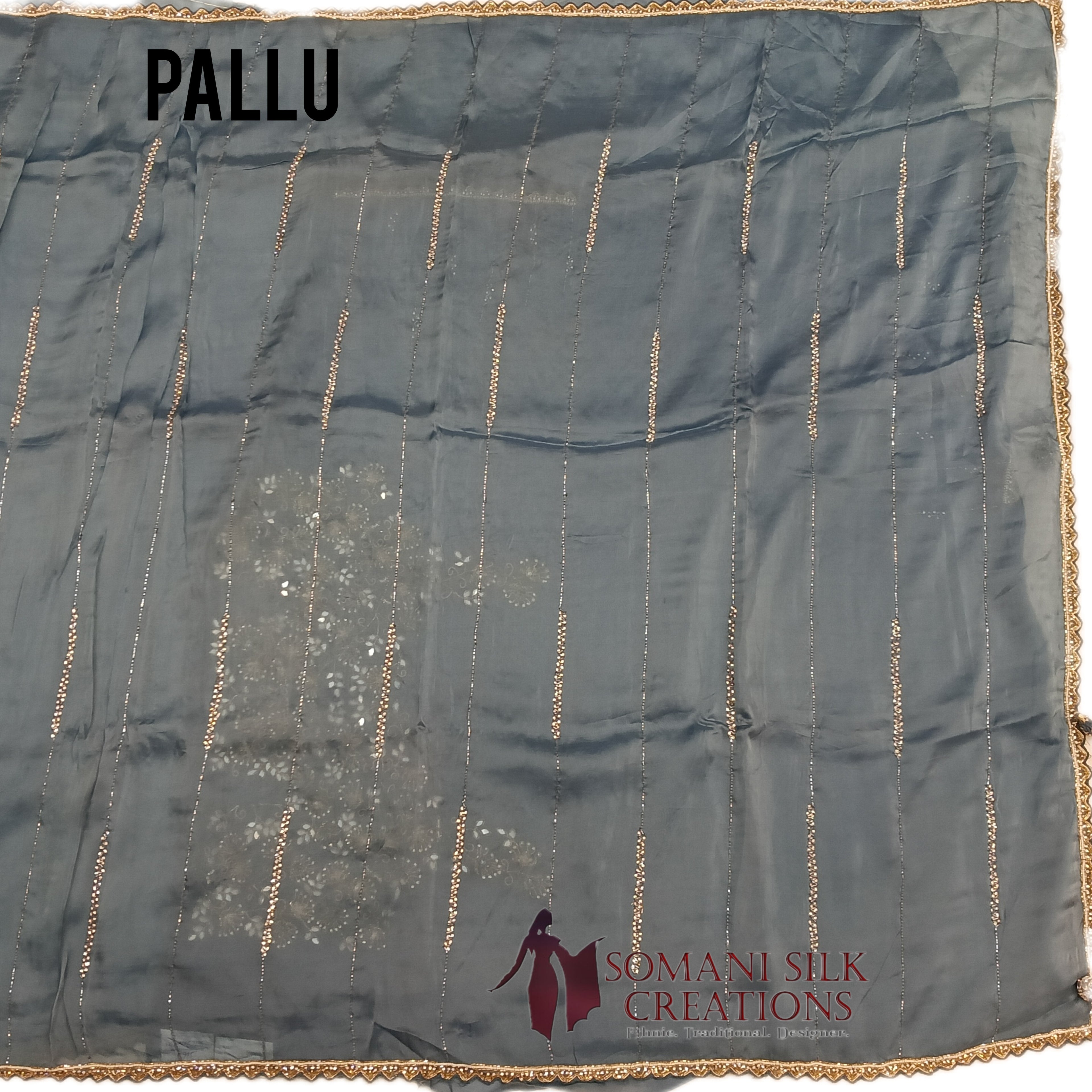 jimi chu saree sky blue colour