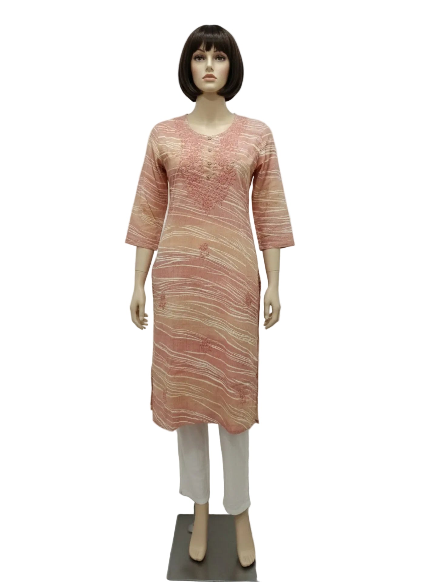multicolor kurti with resham embroidery