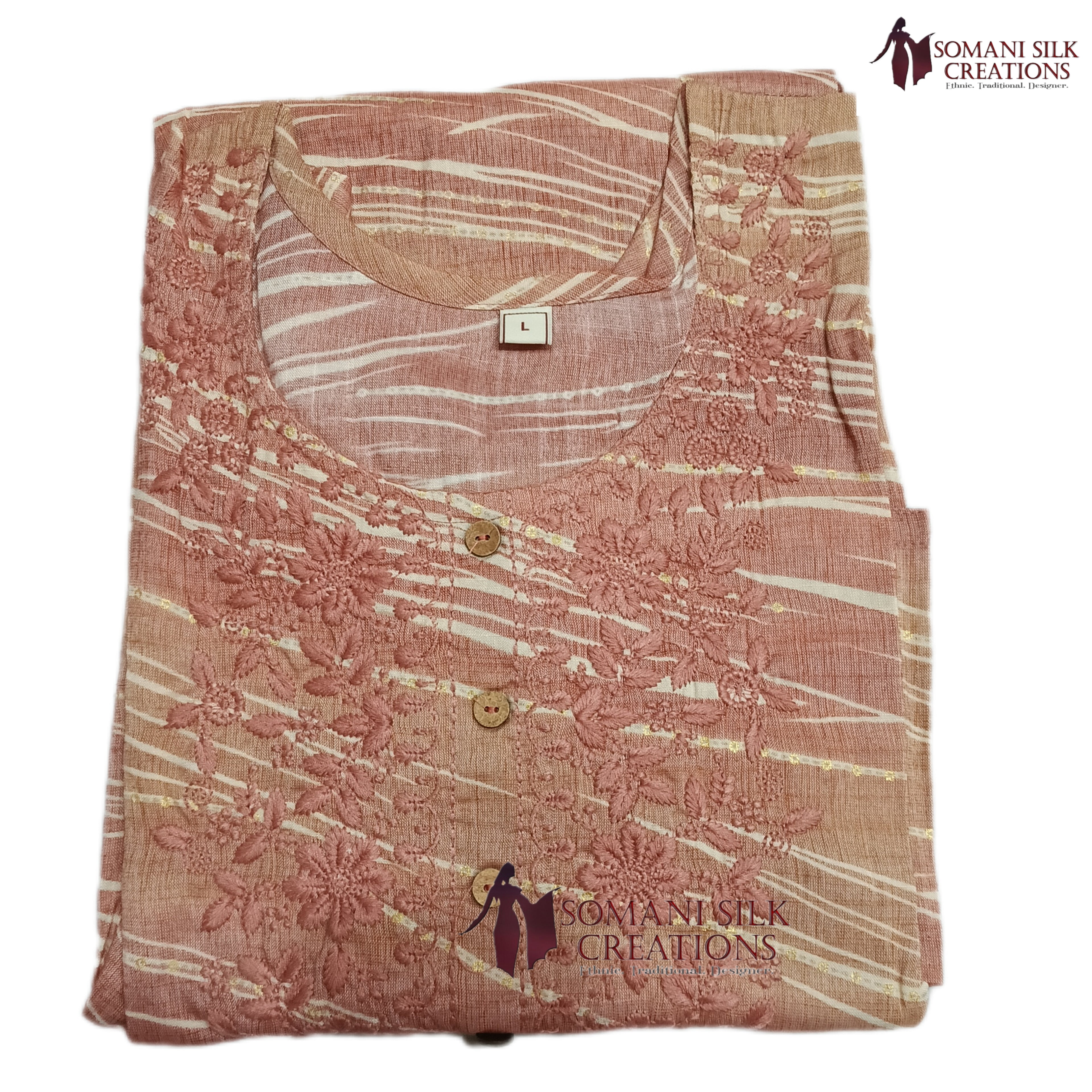 multicolor kurti with resham embroidery