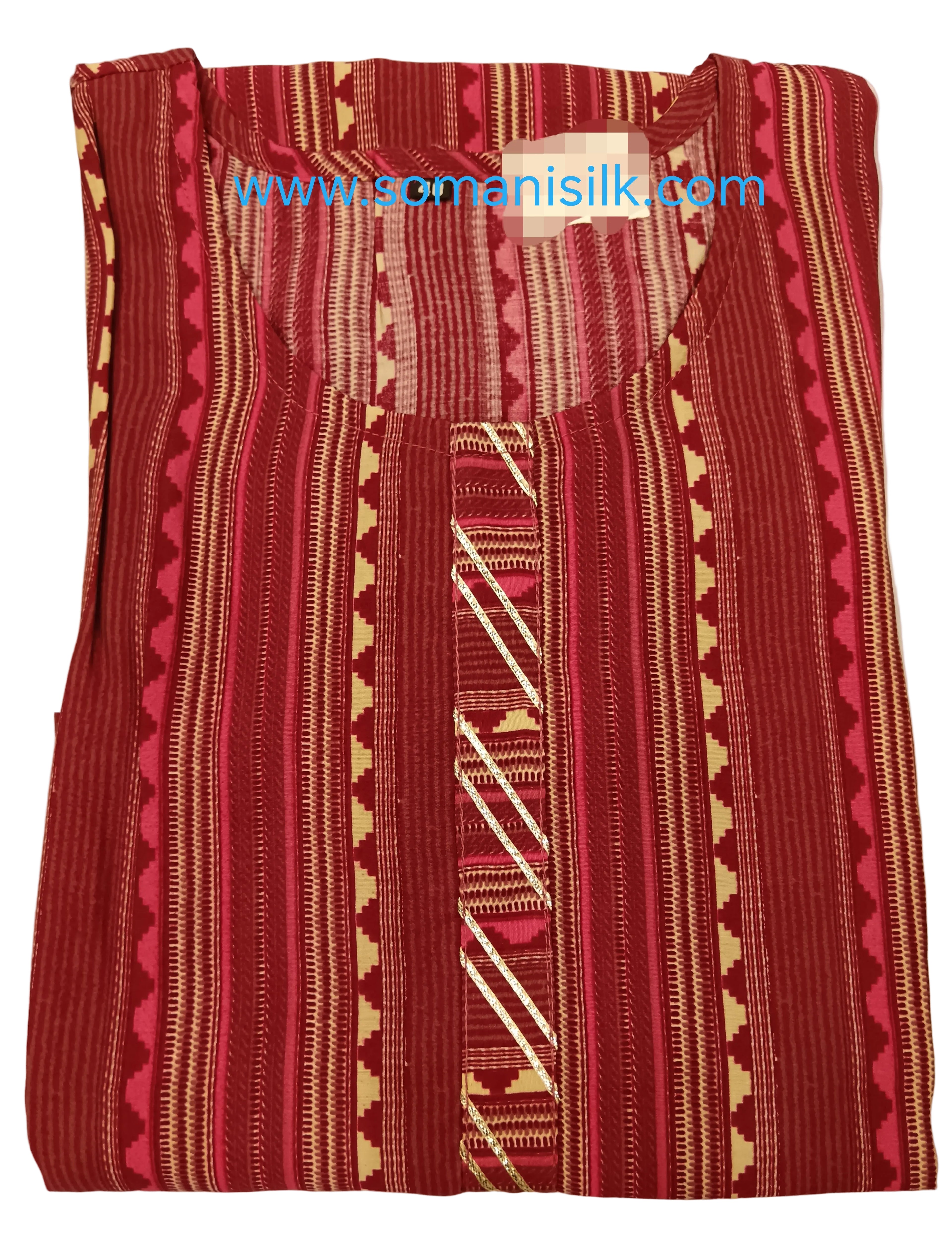 muslin Cherry red colour kurti in gwalior