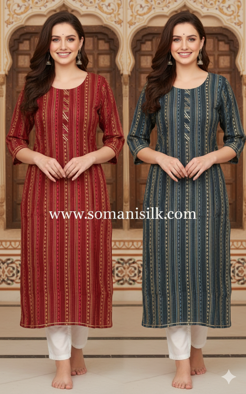 muslin Cherry red colour kurti in gwalior